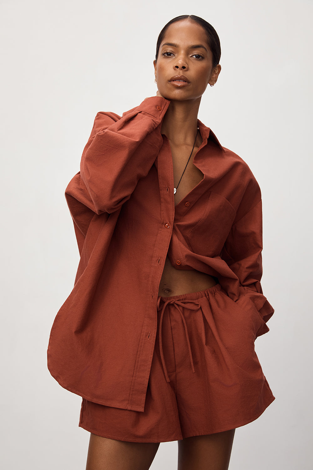 RHEA 2.0 SAHARA OVERSIZED COTTON SHIRT