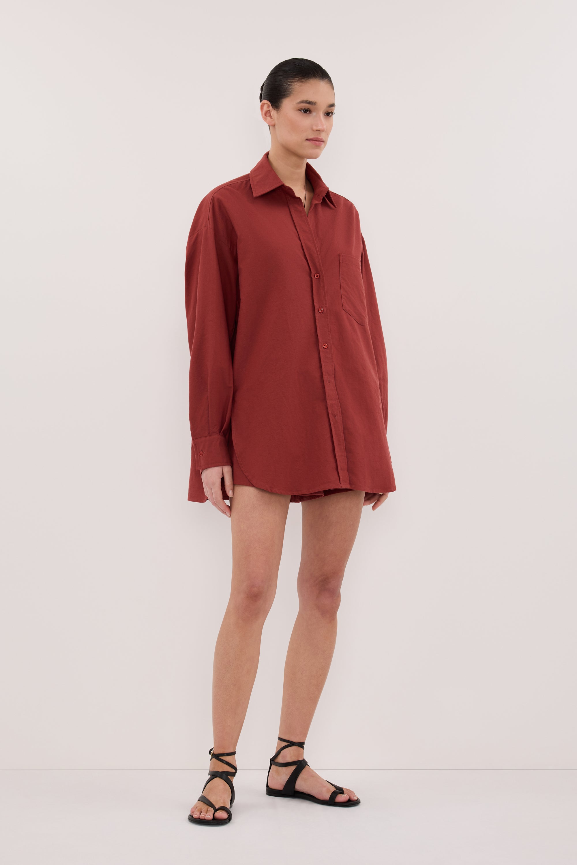 RHEA 2.0 SAHARA OVERSIZED COTTON SHIRT