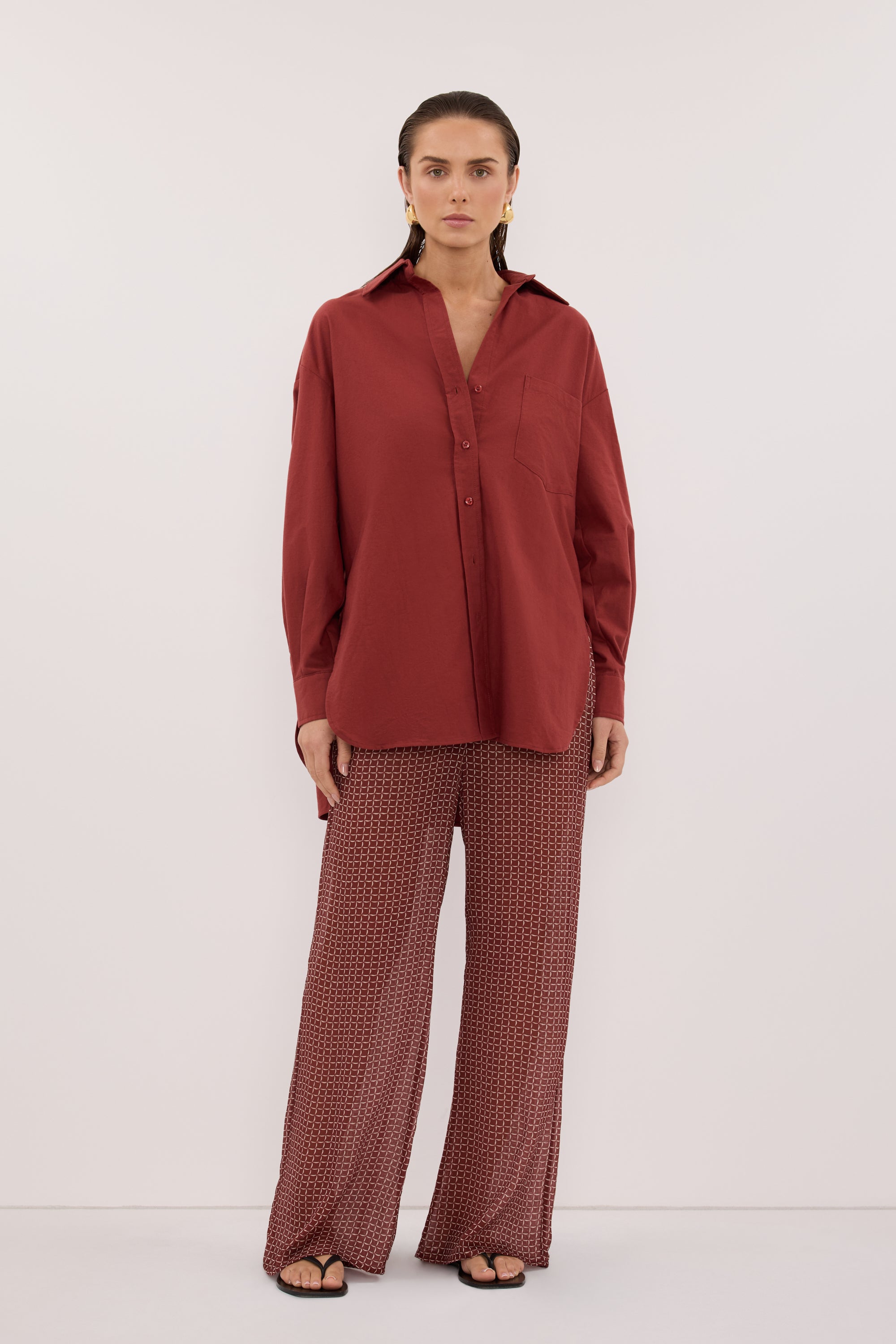 RHEA 2.0 SAHARA OVERSIZED COTTON SHIRT