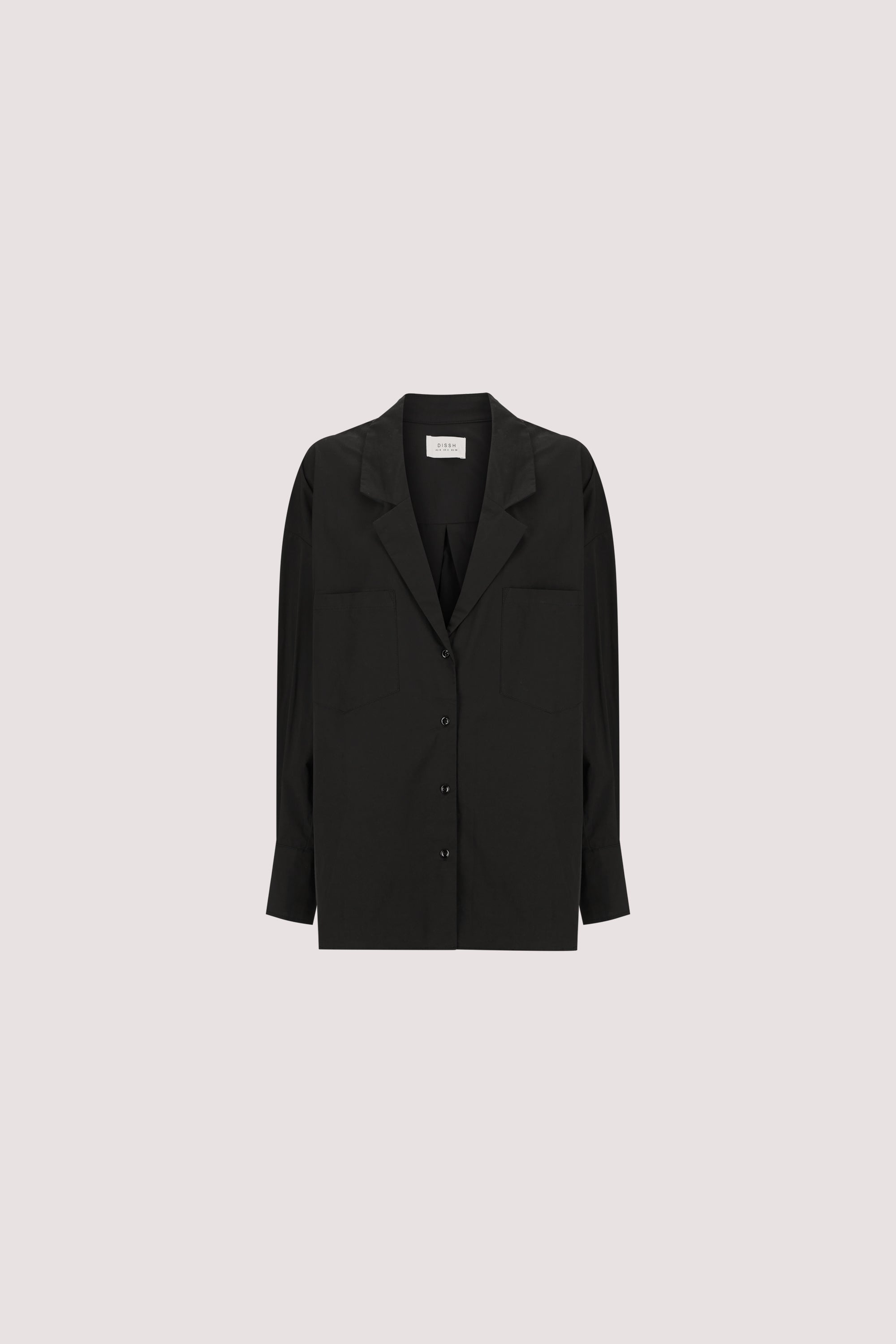 とも irene Pointed Collar Shirt ブラウス IRENE BLACK NOTCH COLLAR SHIRT – DISSH