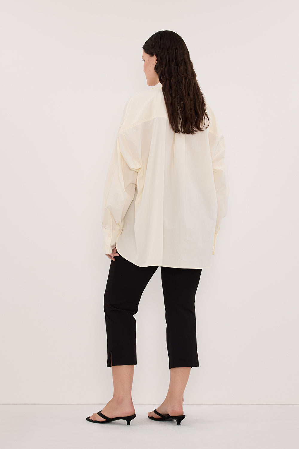 IRENE BUTTER LONG SLEEVE NOTCH COLLAR SHIRT