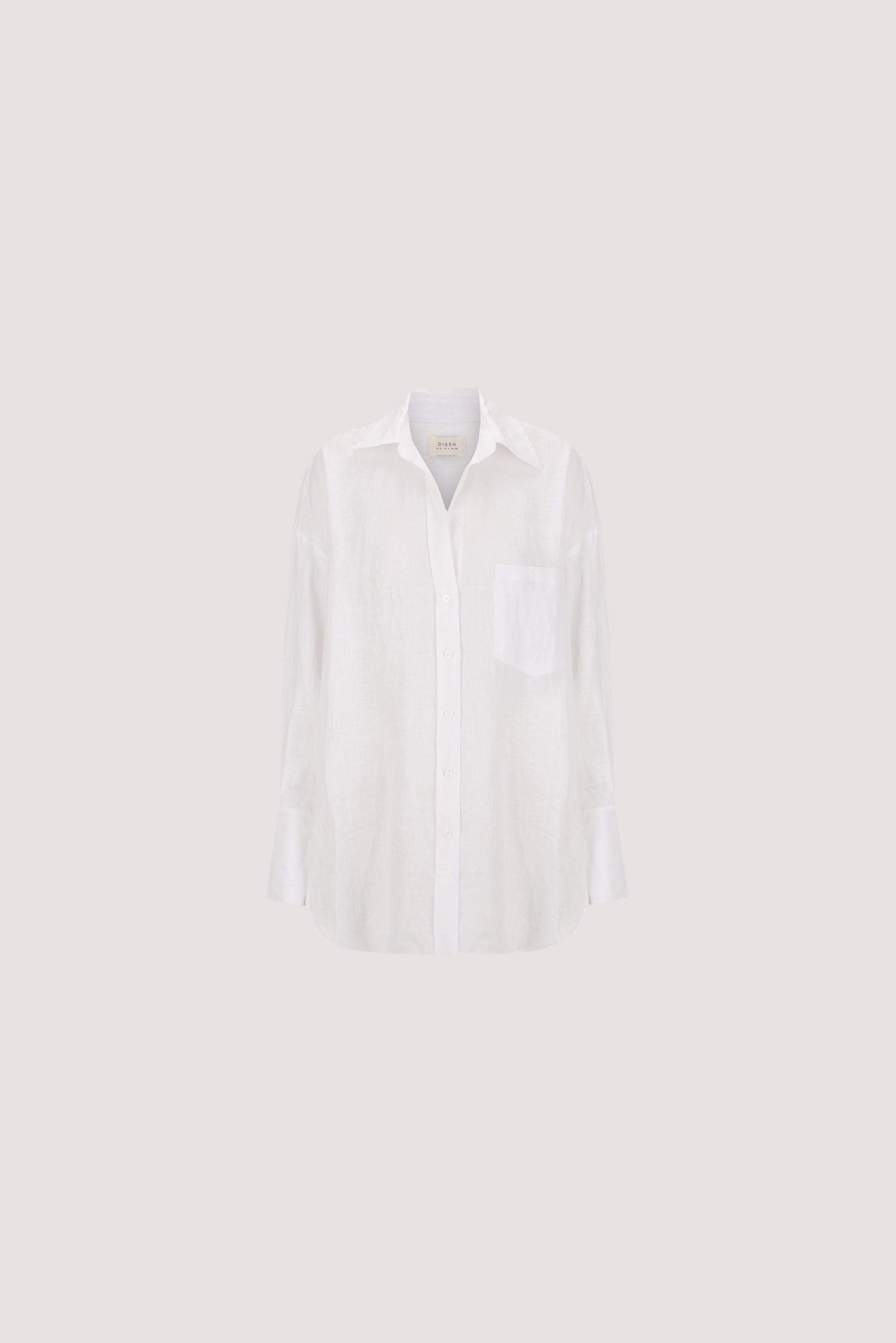 ELLIS WHITE LONG SLEEVE LINEN SHIRT