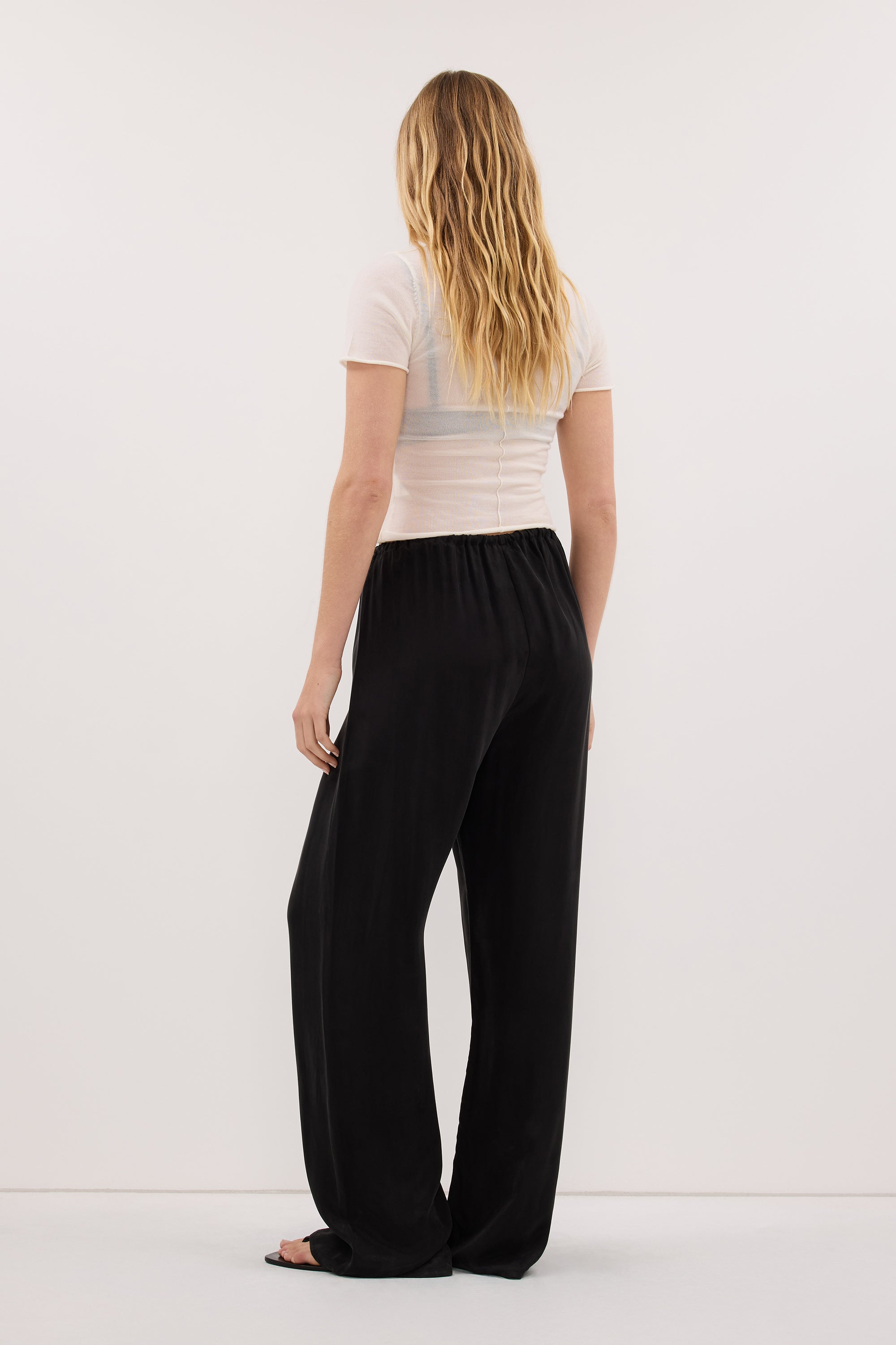 ADDIE BLACK CUPRO PANT – DISSH