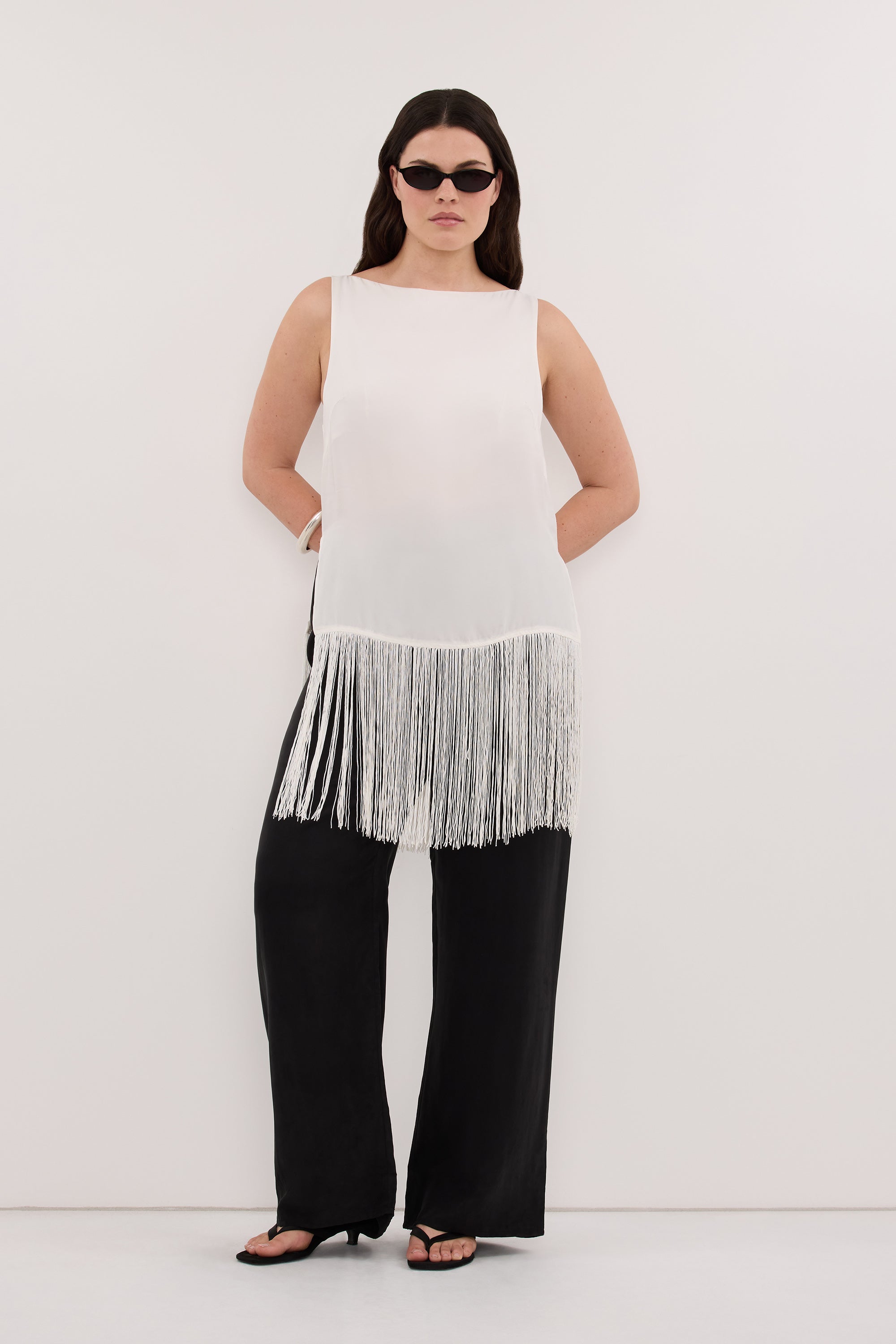 ADDIE BLACK CUPRO DRAWSTRING PANT