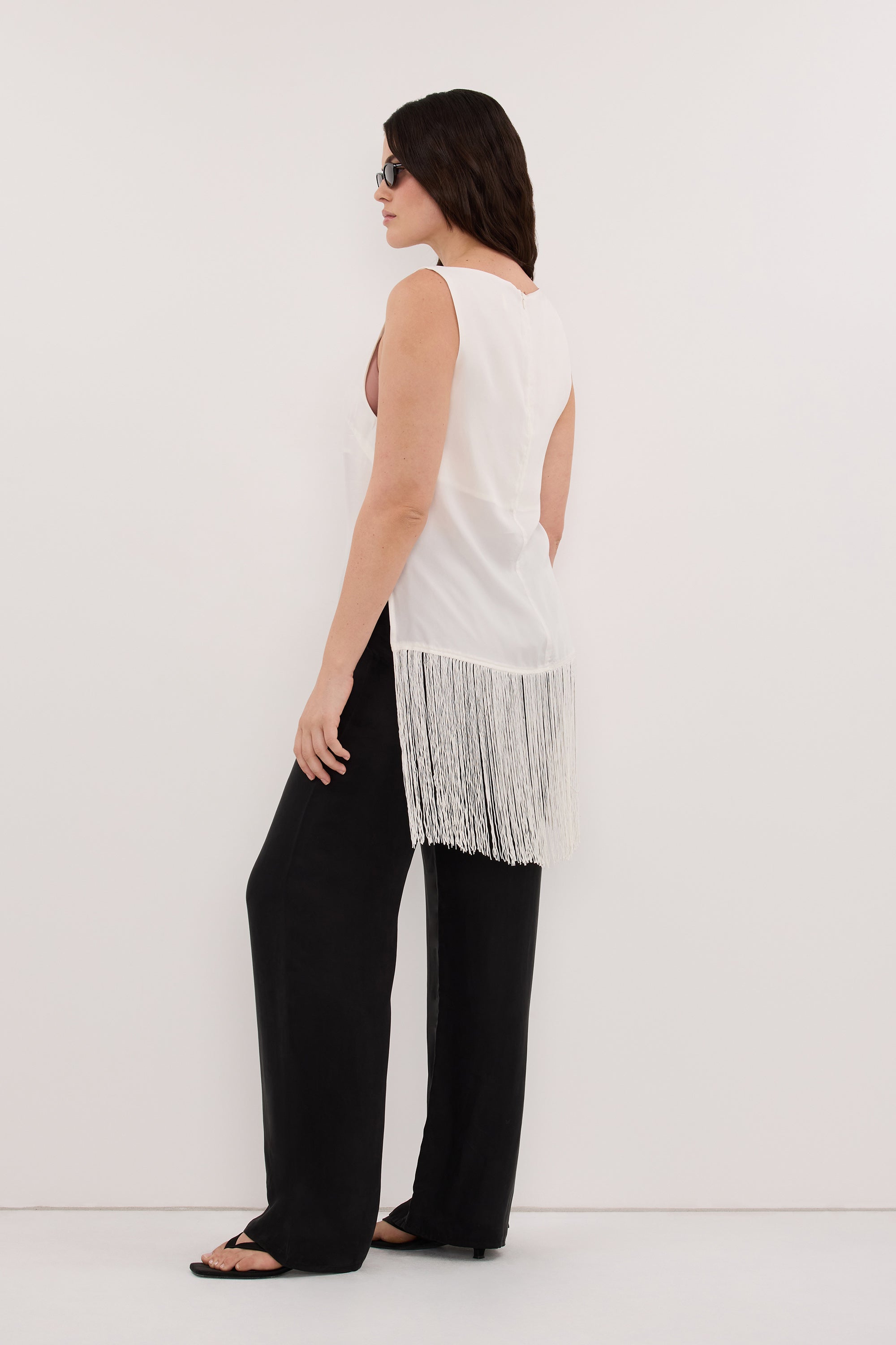 ADDIE BLACK CUPRO DRAWSTRING PANT