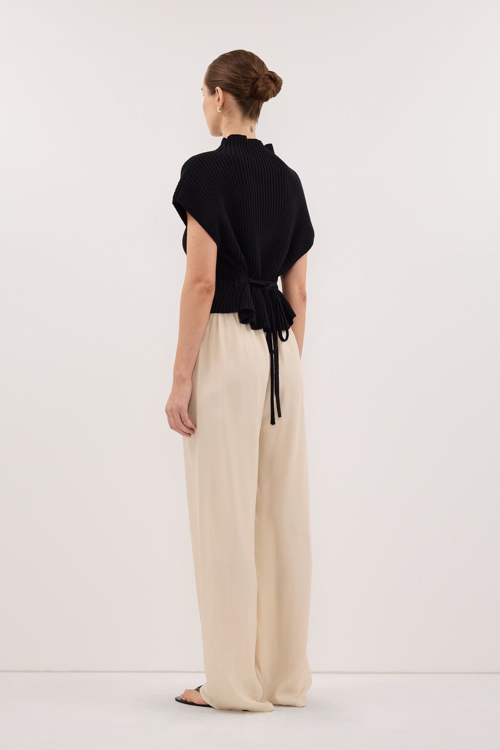 ADDIE STRAW CUPRO DRAWSTRING PANT