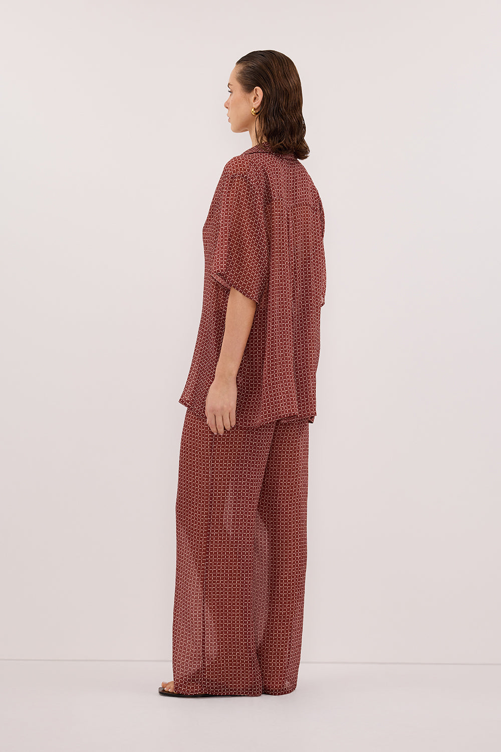 TIA SAHARA MICRO CHECK SHIRT