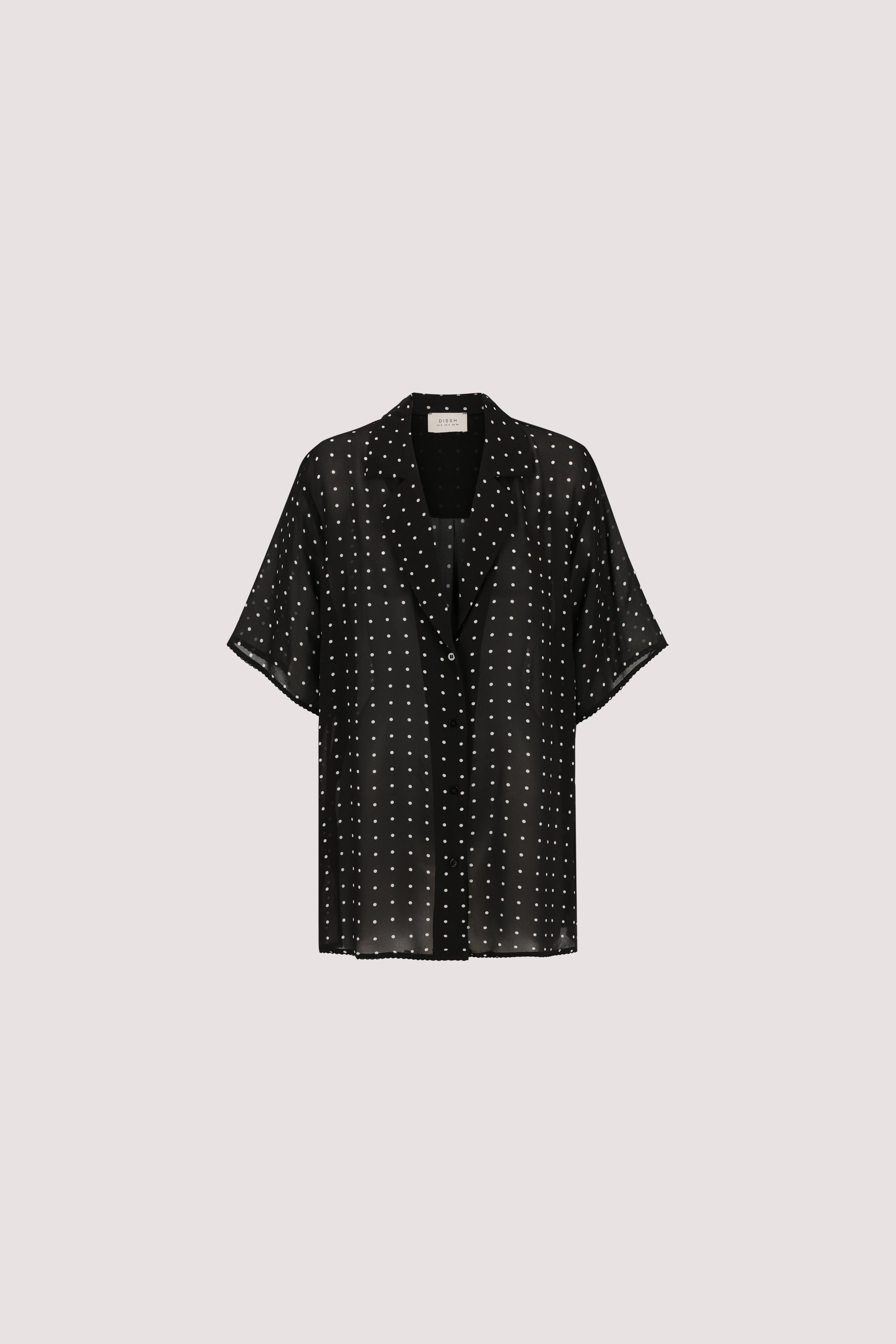 VANESSA BLACK OVERSIZED SHORT SLEEVE RESORT SHIRT