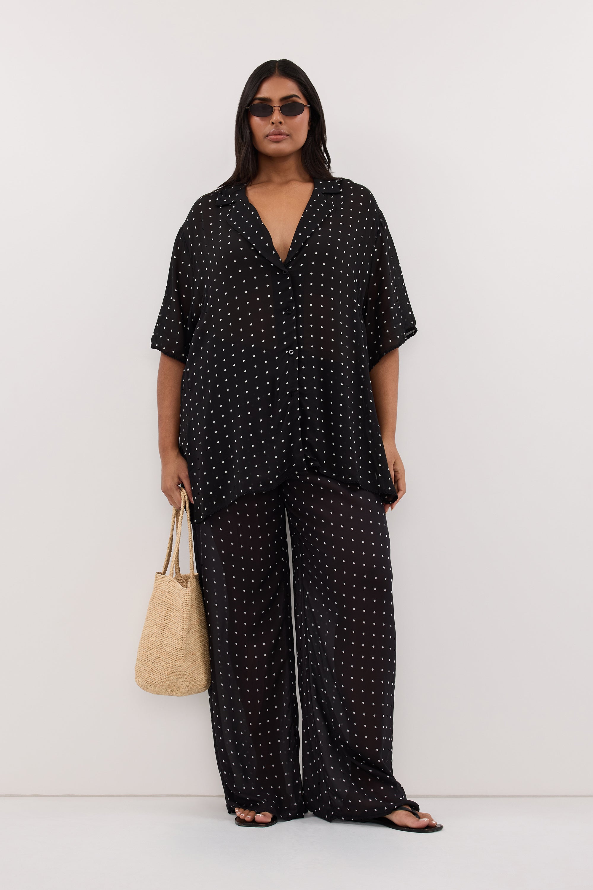 VANESSA BLACK SPOT PANT
