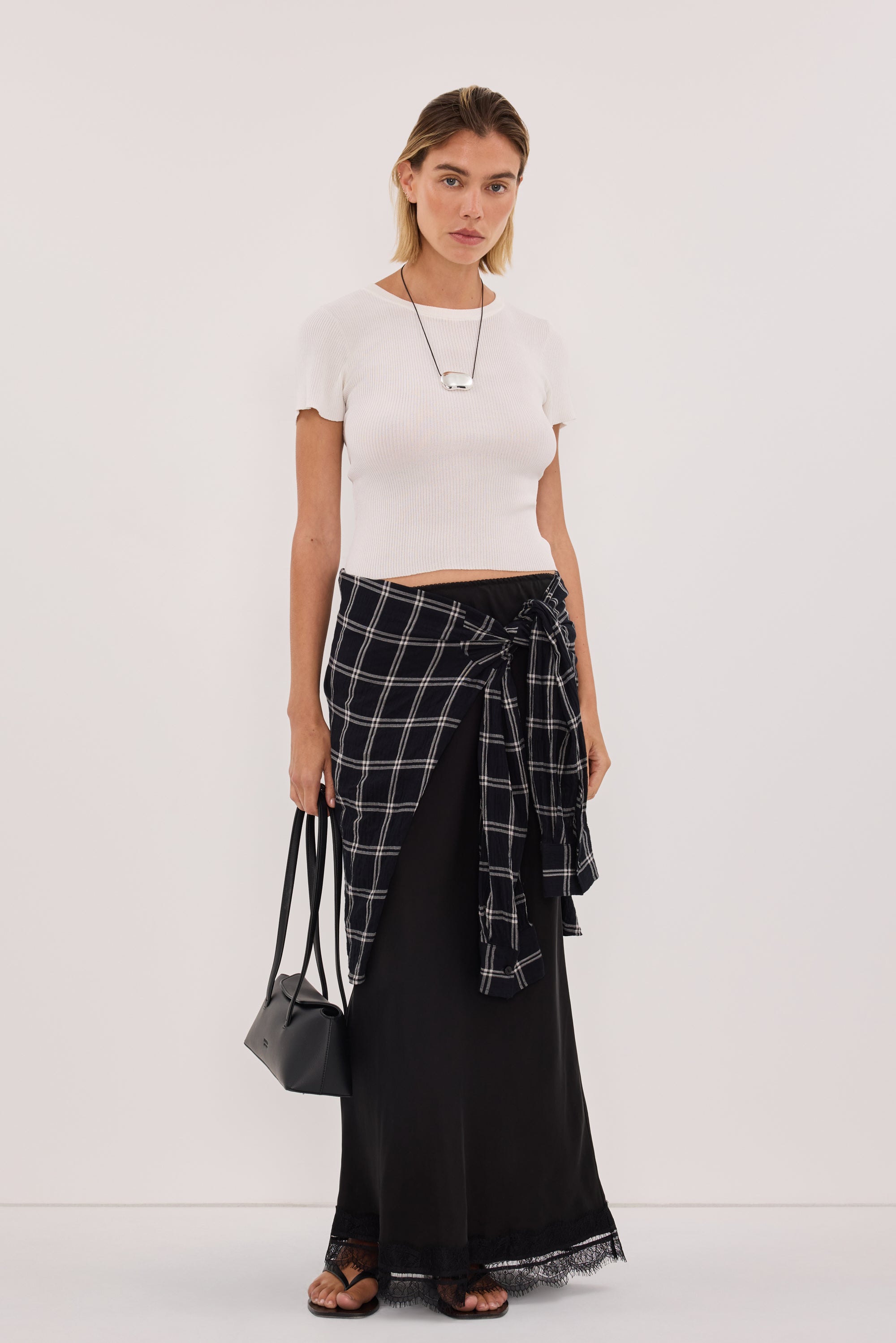 ANNALISE BLACK CHECK SHIRT – DISSH