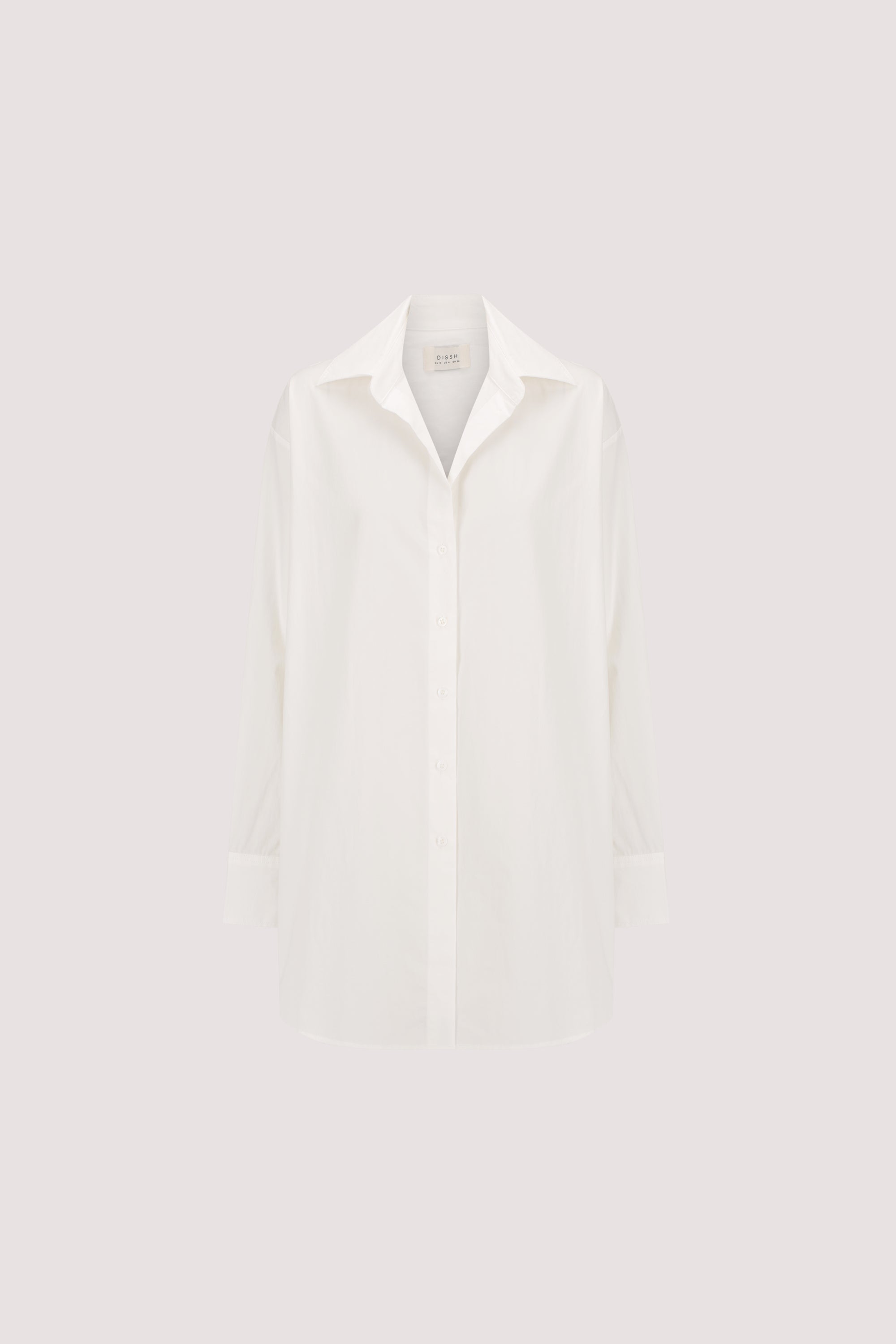 Lulu Longline Cotton Shirt in White By DISSH Lulu Longline Cotton Shirt in White By DISSH