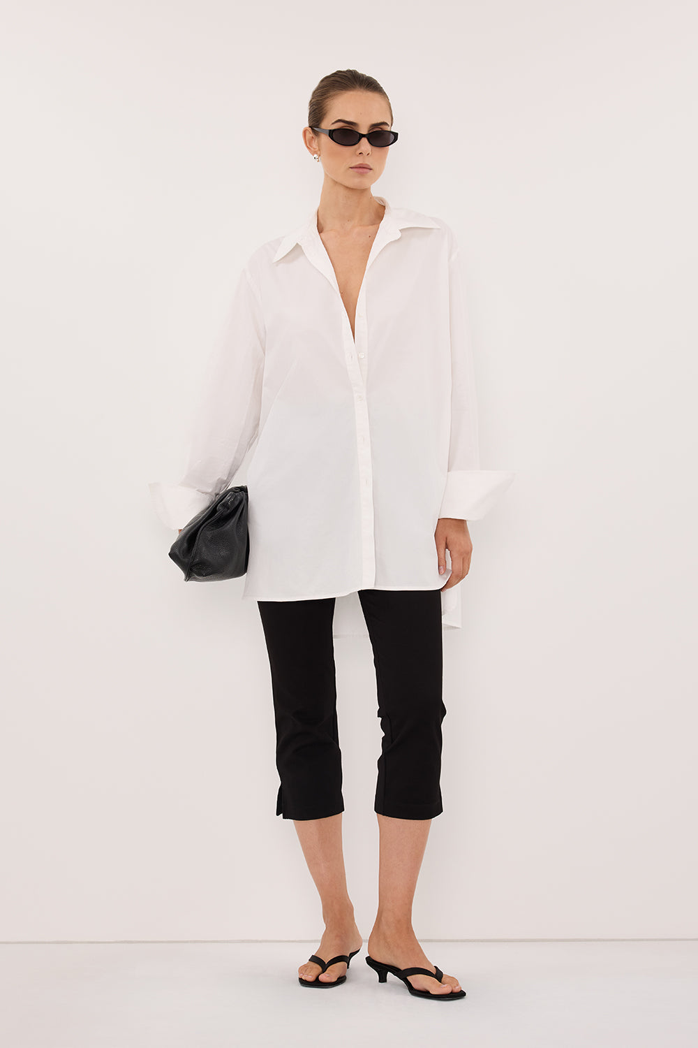 RAE WHITE LIGHT WEIGHT COTTON SHIRT