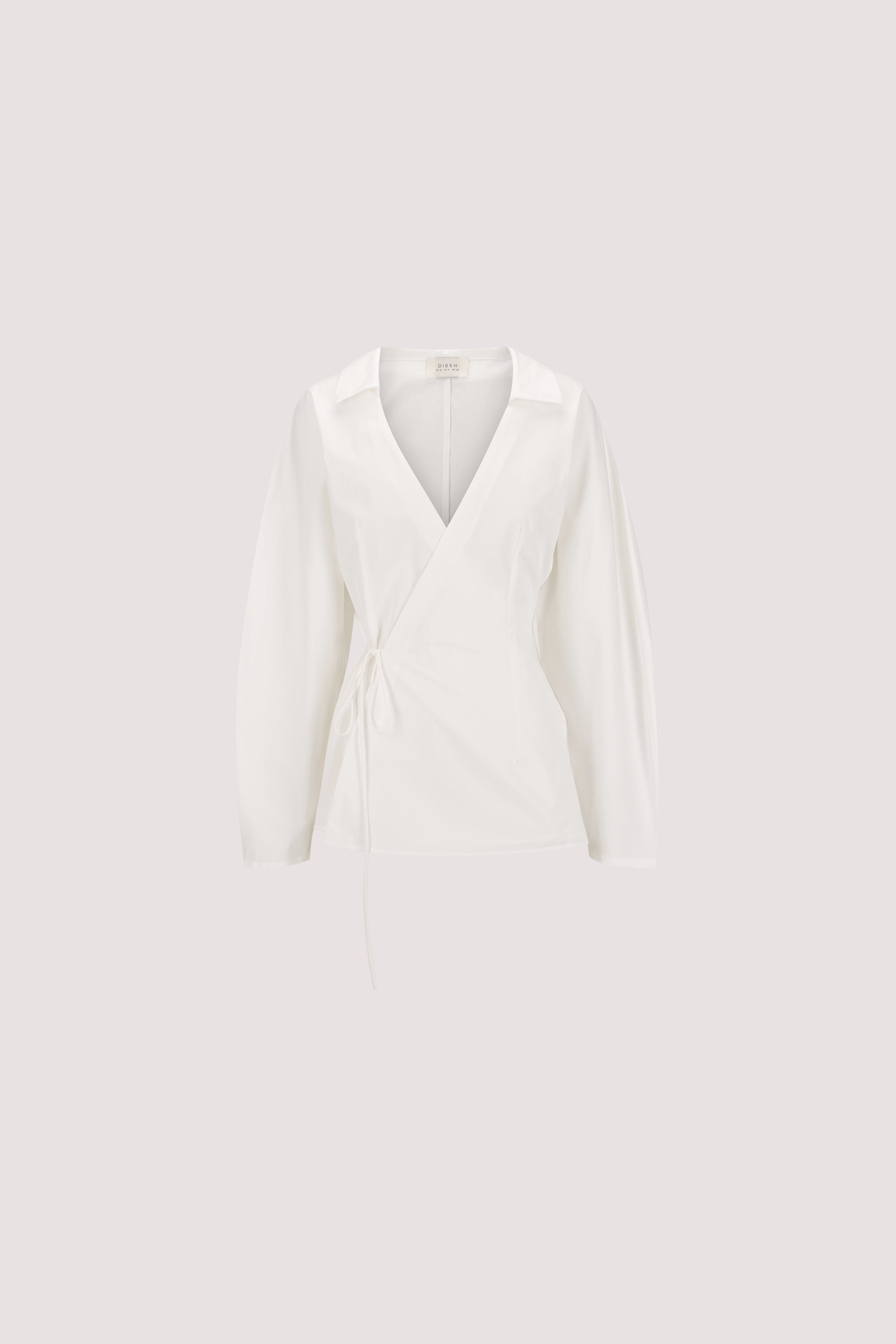 SIENA WHITE COTTON WRAP SHIRT