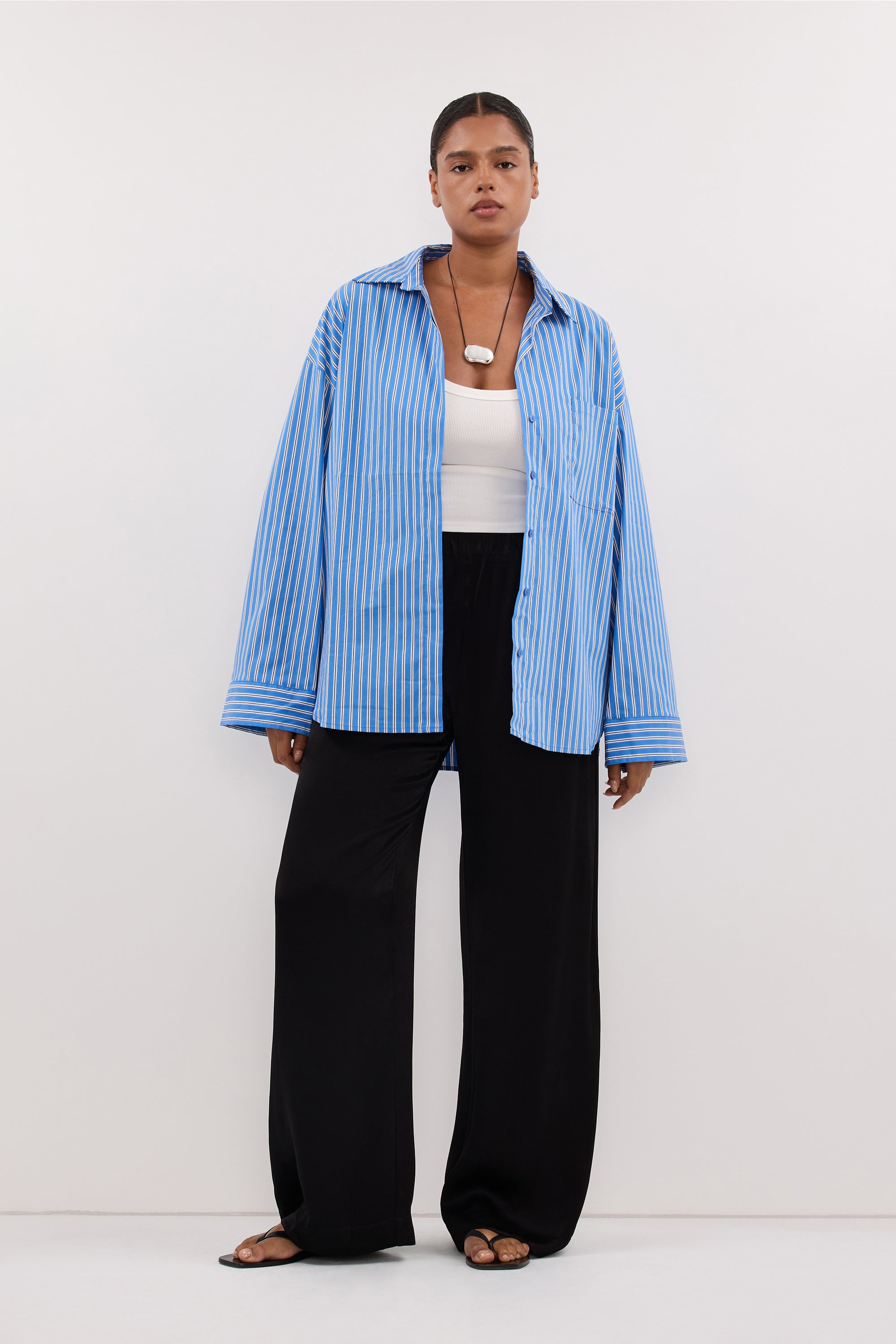 MISHA AZURE STRIPE SHIRT – DISSH