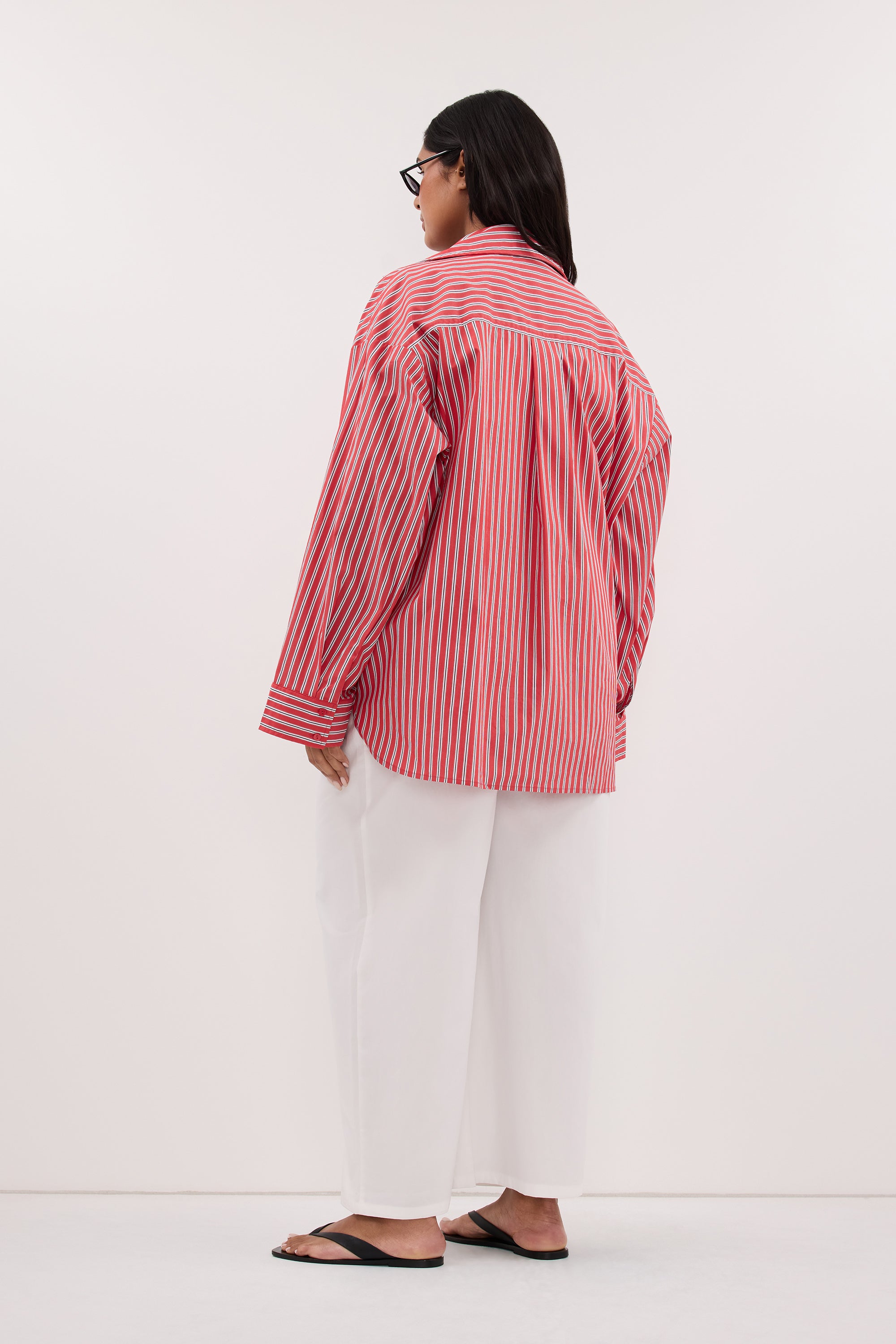 Misha Stripe Shirt in Red By DISSH