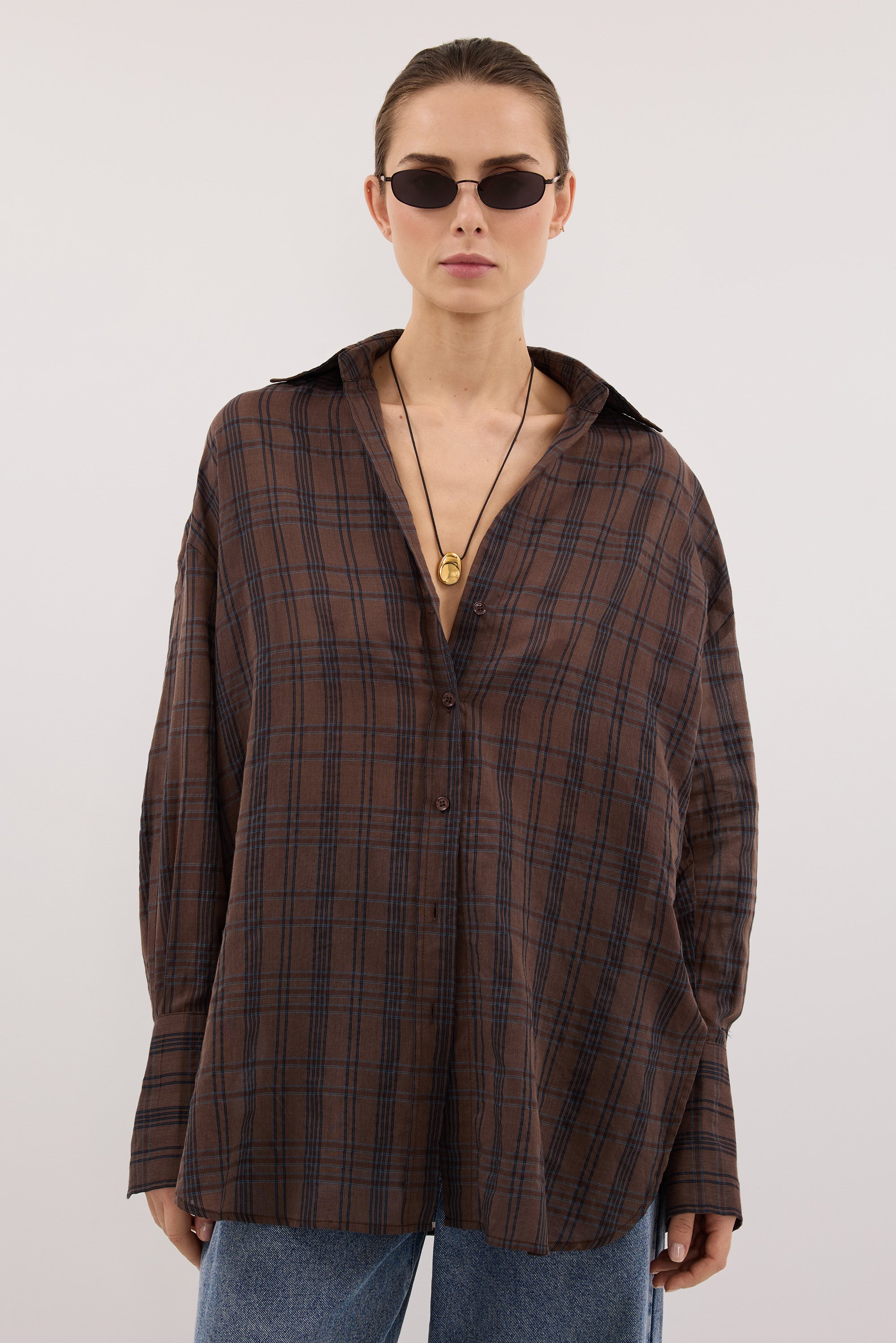 PETRA CHOC CHECK SHIRT