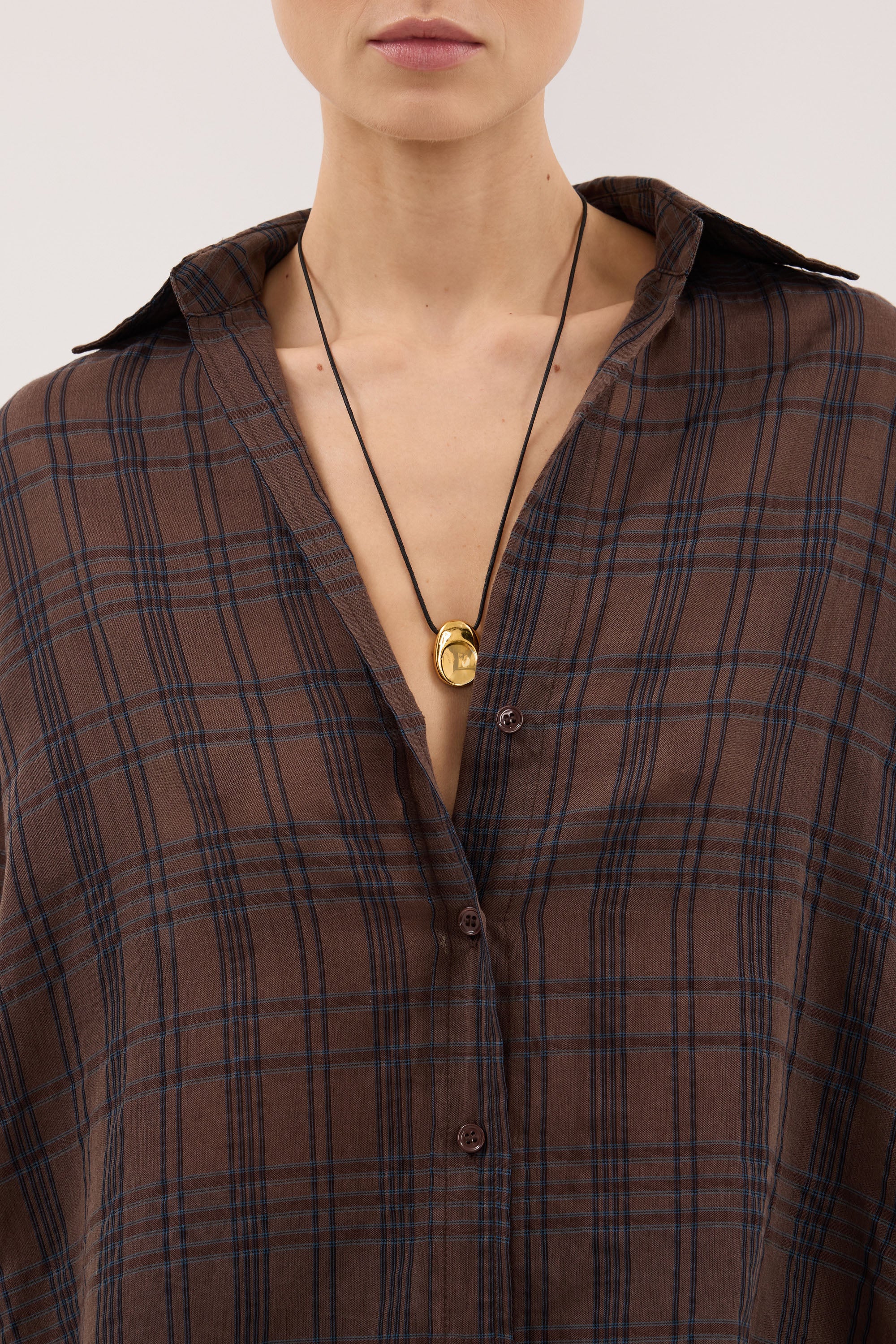 PETRA CHOC CHECK SHIRT