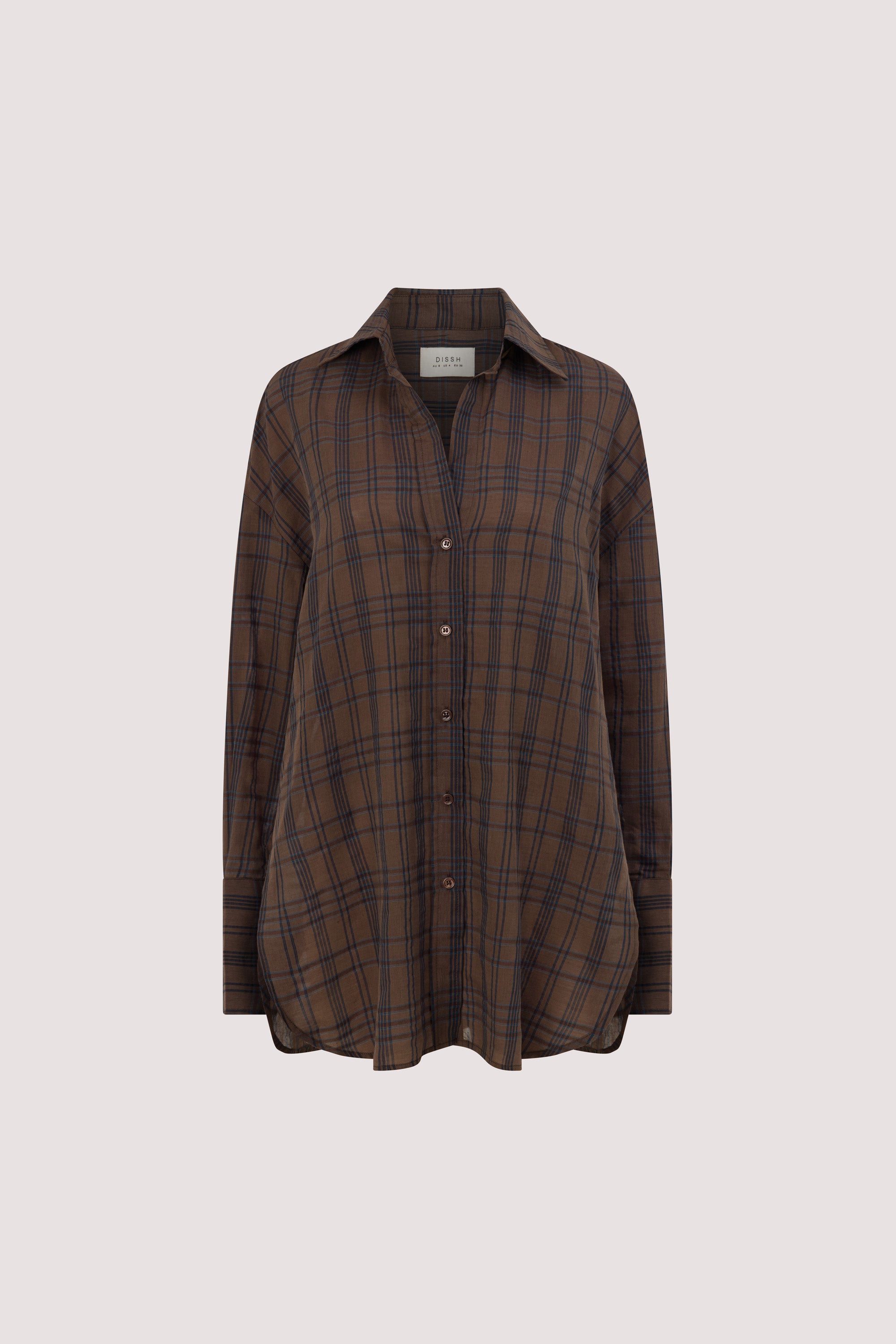PETRA CHOC CHECK SHIRT – DISSH