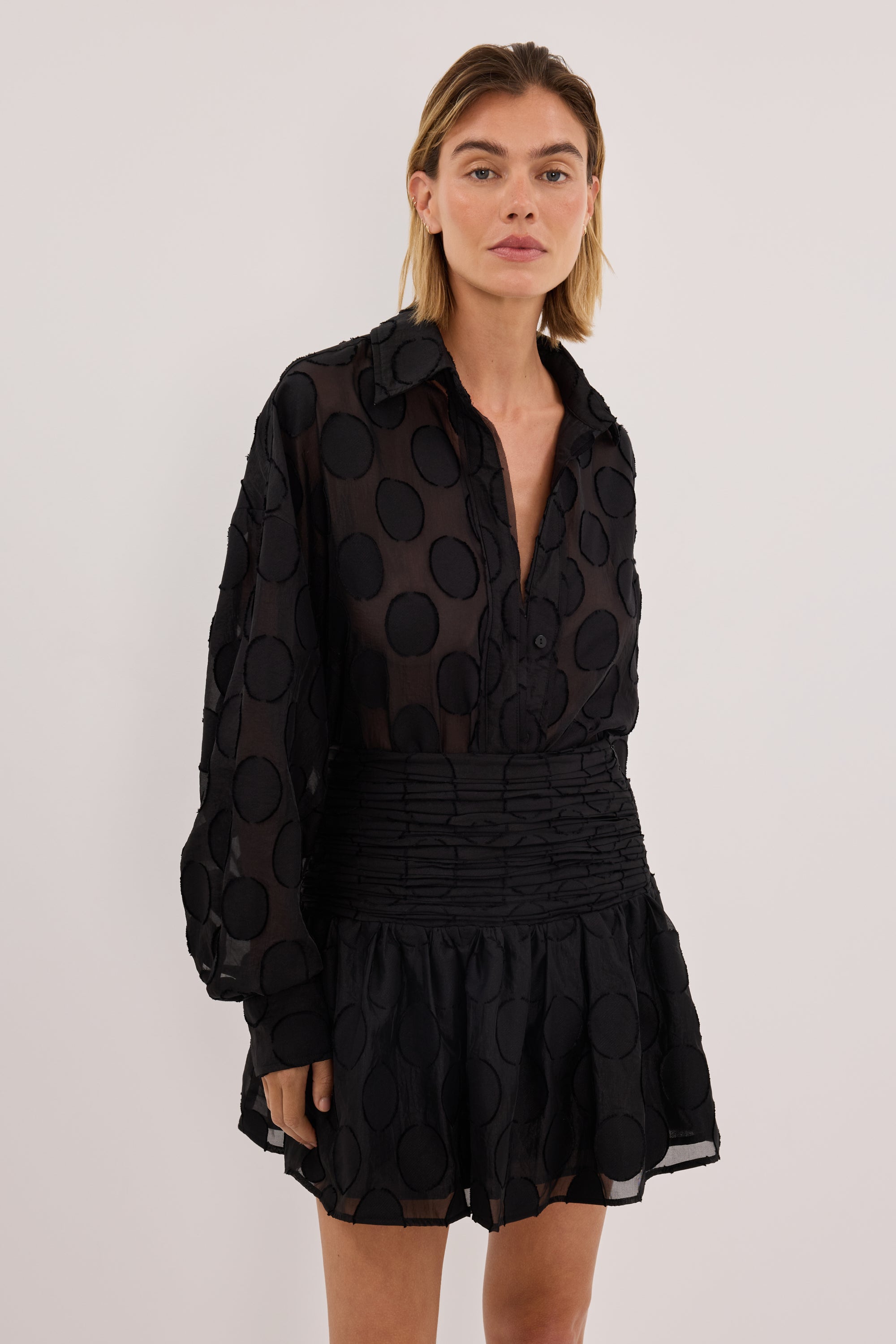 MONTANA BLACK LONG SLEEVE JACQUARD SHIRT