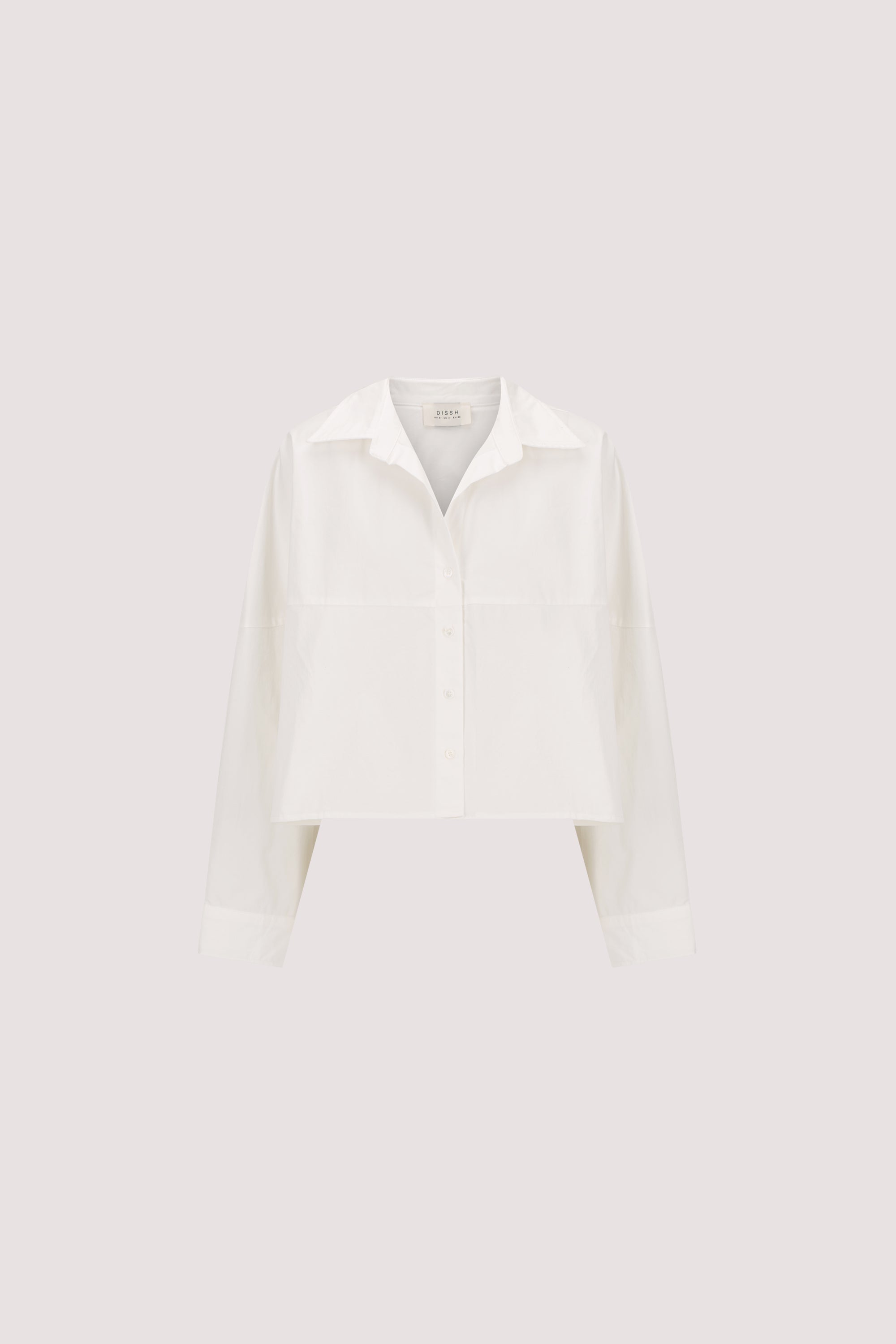 GOLDIE WHITE CROPPED COTTON SHIRT