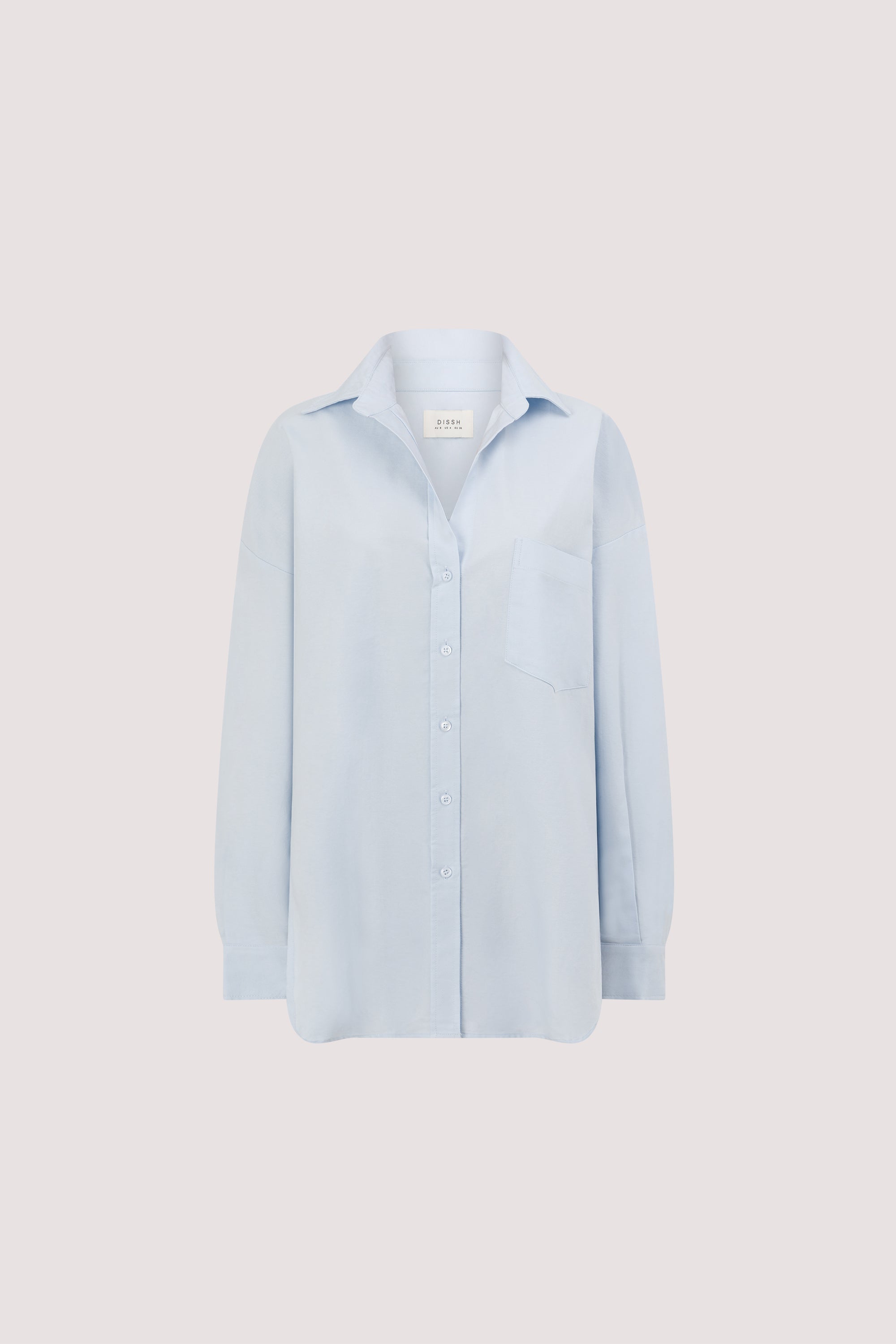 RHEA 3.0 ICE BLUE OVERSIZED COTTON SHIRT