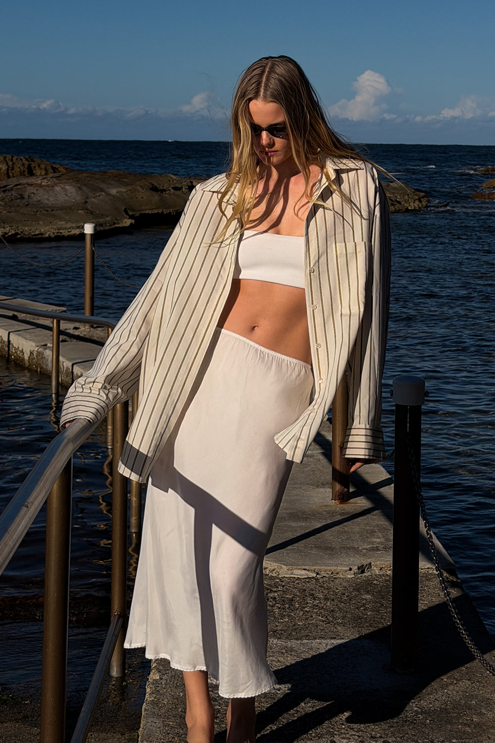 FABLE CREAM SILK BLEND SHIRT
