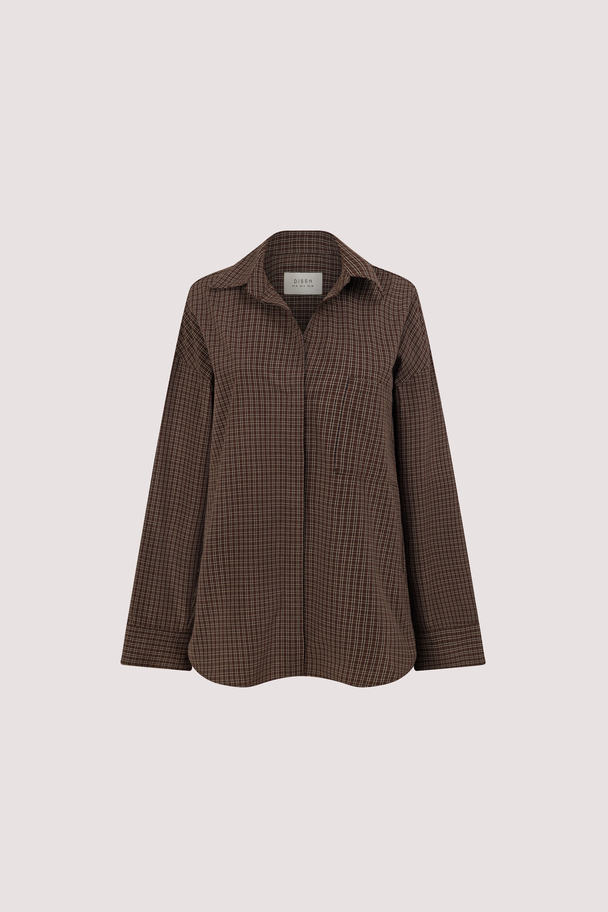 MARA CHOC CHECK COTTON SHIRT