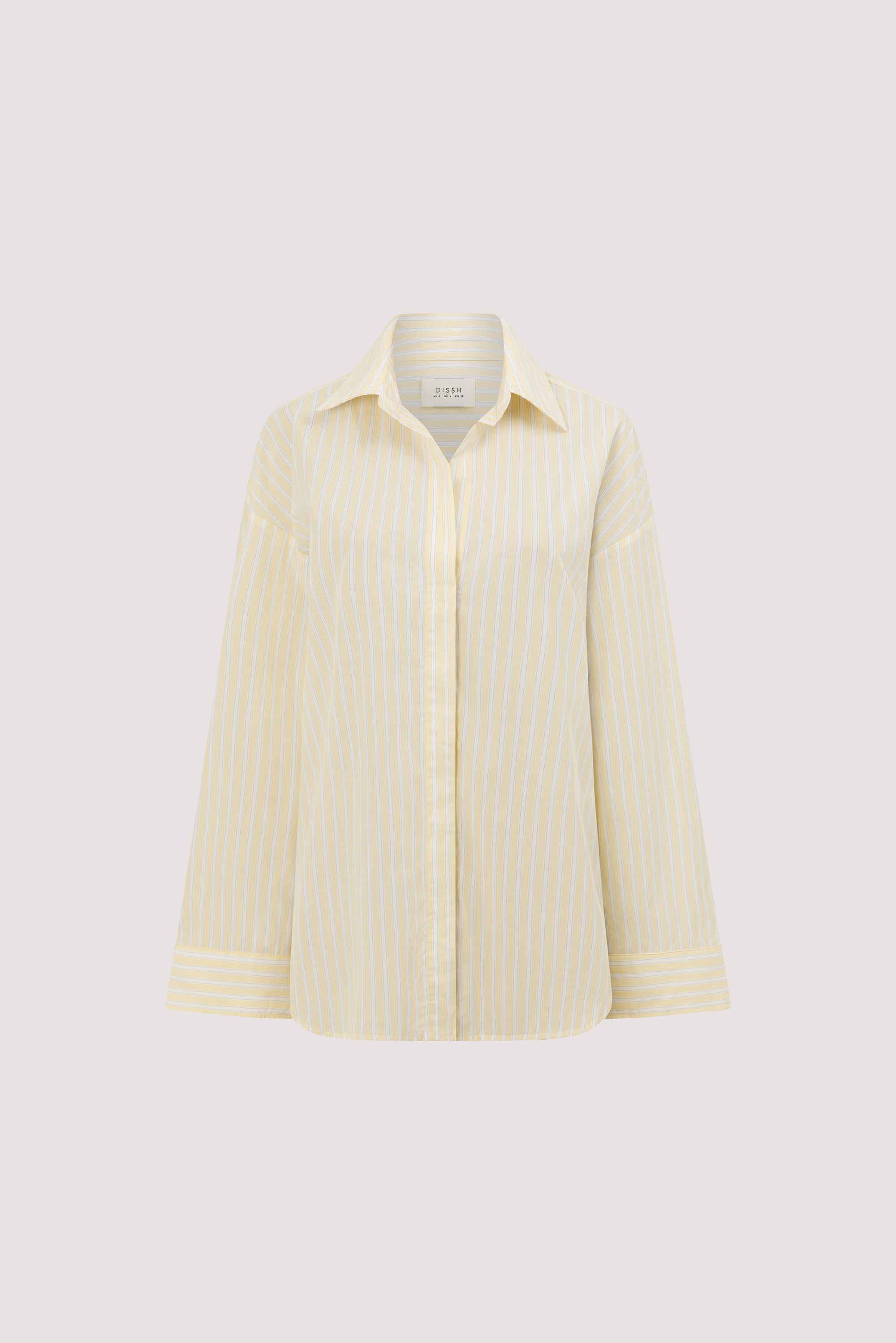 DOMINIQUE YELLOW STRIPE SHIRT