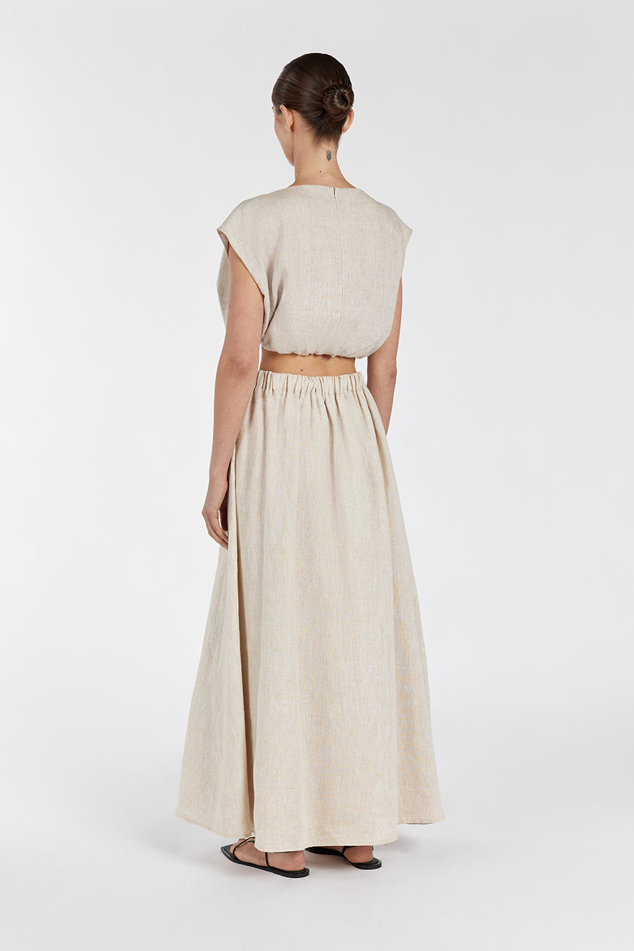 AMY NATURAL LINEN BUBBLE TOP