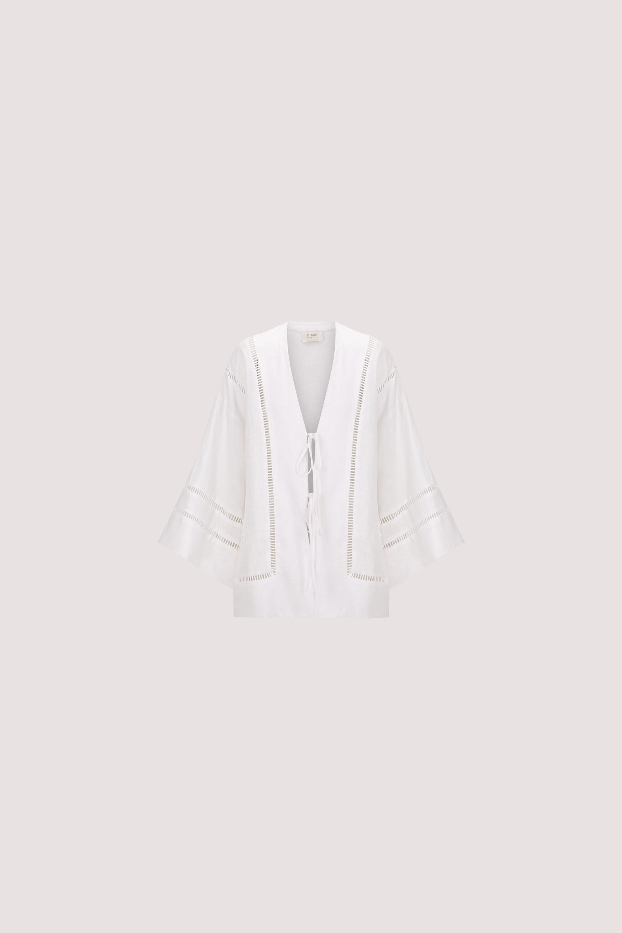 LINDSAY WHITE LINEN KIMONO TOP