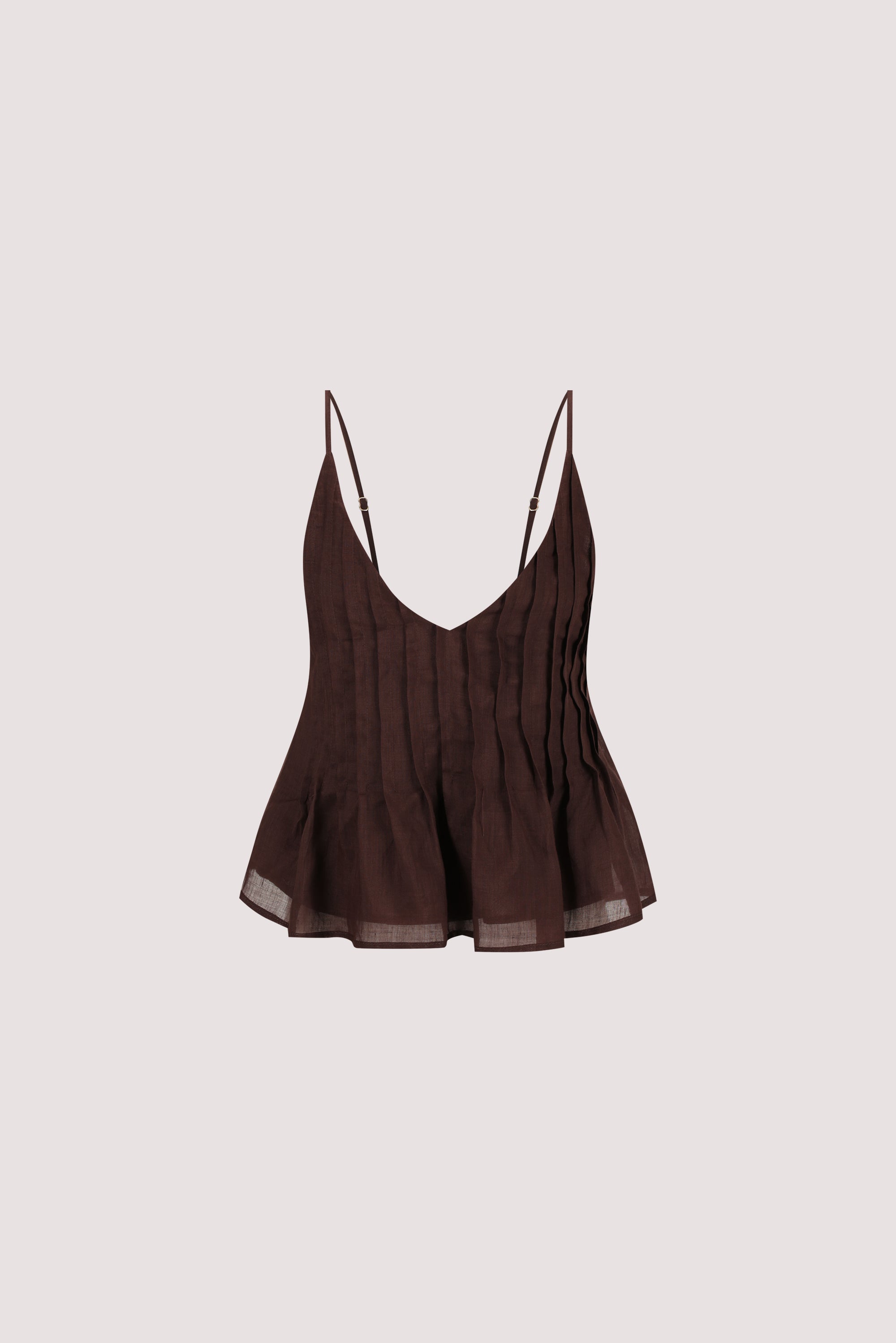 TAHLIA BURNT CHOC RAMIE TOP