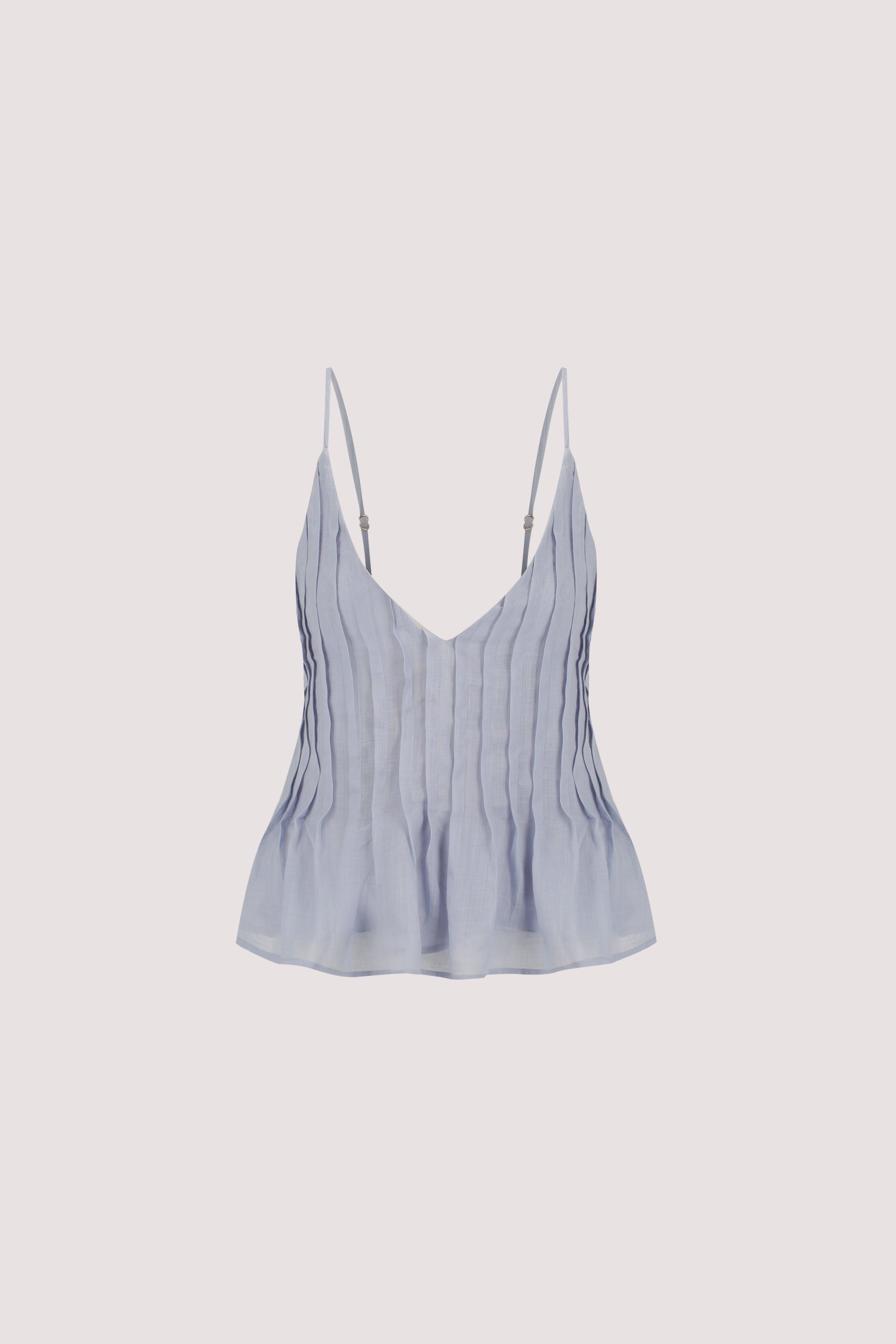 TAHLIA DUSTY BLUE RAMIE TOP