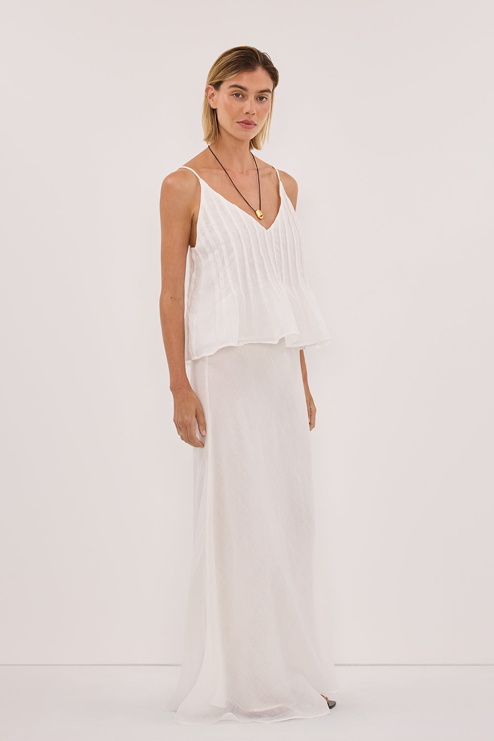 TAHLIA WHITE RAMIE TOP