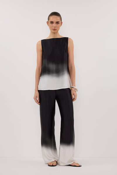 Stas wearing HUXLEY OMBRE SILK TOP