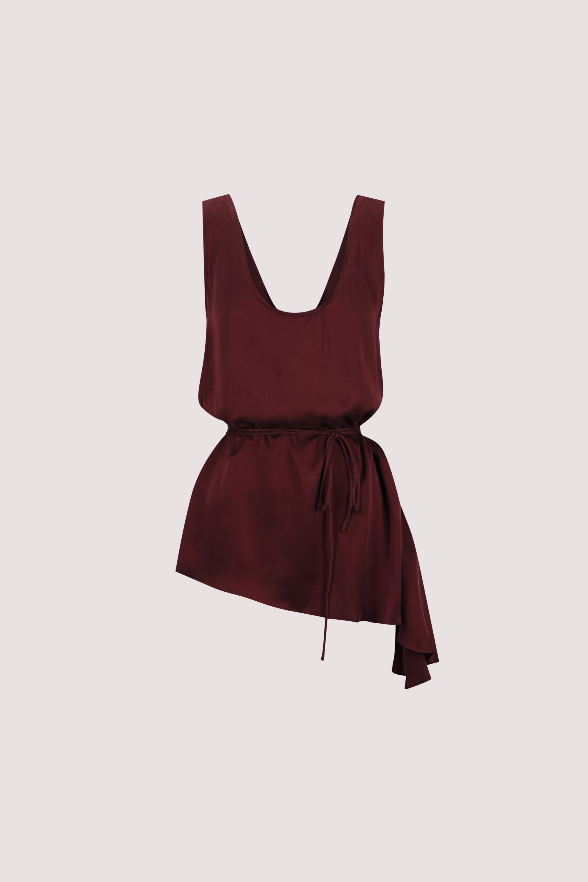 LETTIE MERLOT SILK CAMI TOP