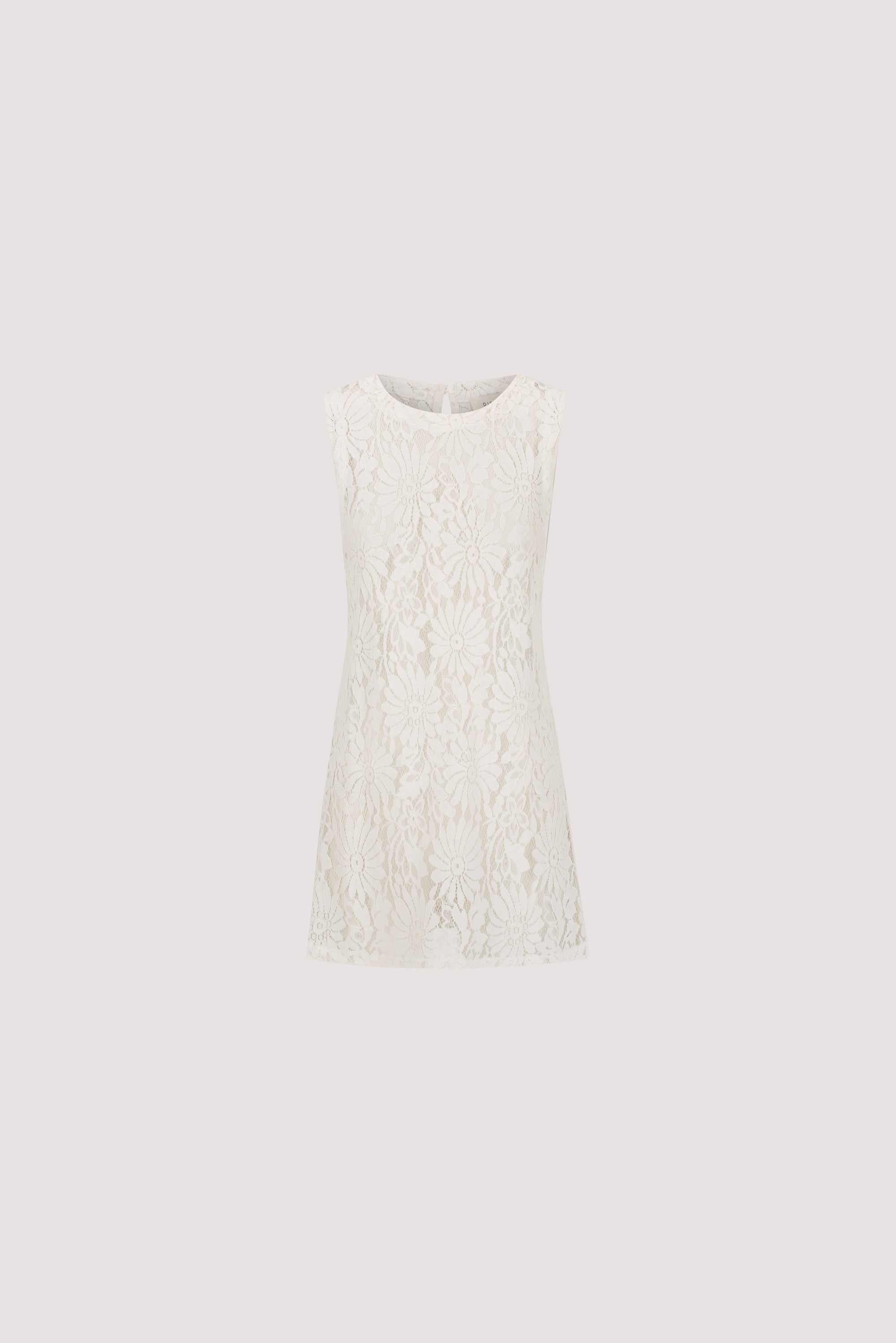 WILMA WHITE SLEEVELESS LACE TUNIC