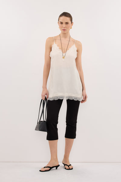 ANDREA SANDSTONE CUPRO LACE TOP – DISSH