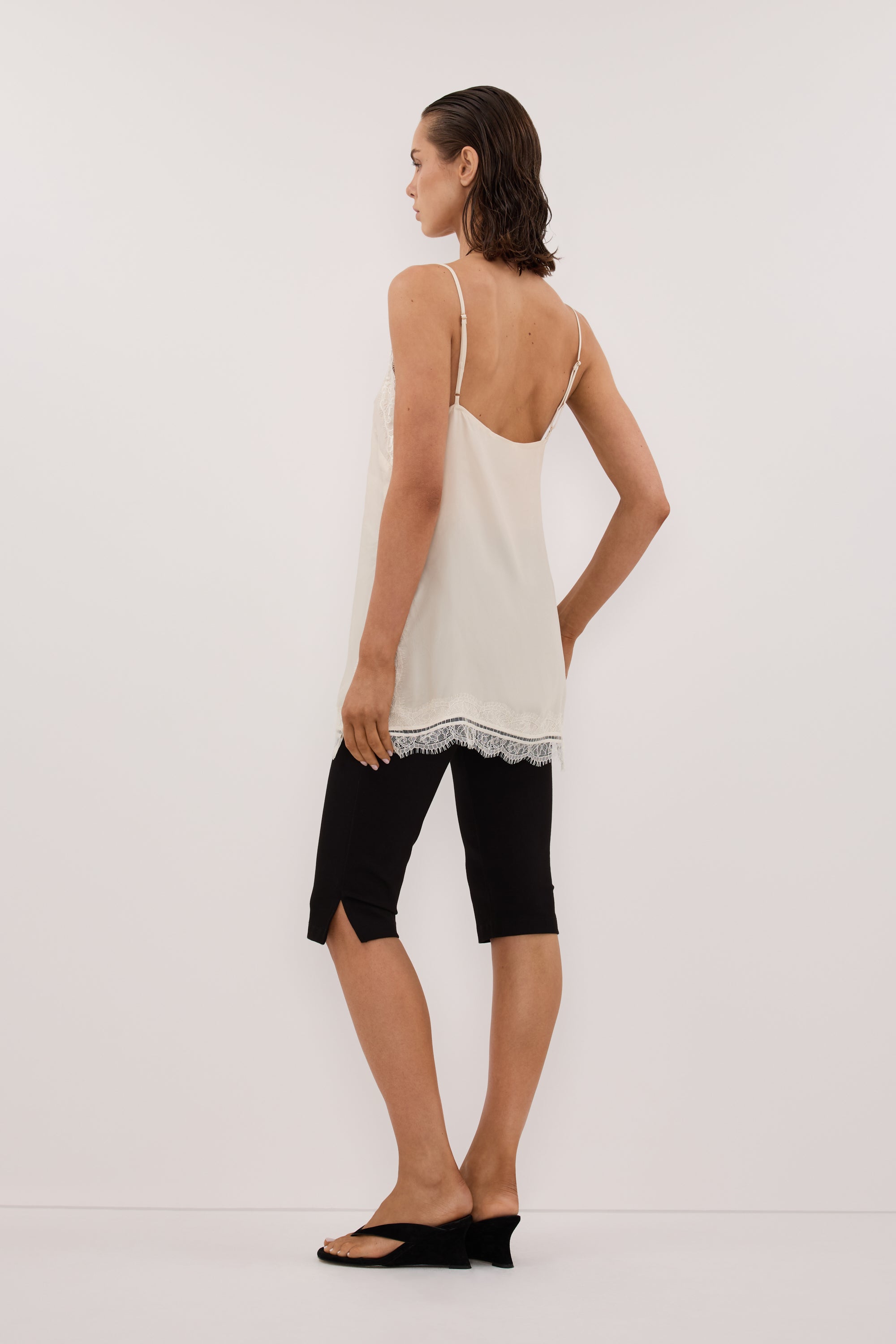ANDREA SANDSTONE CUPRO LACE TOP – DISSH