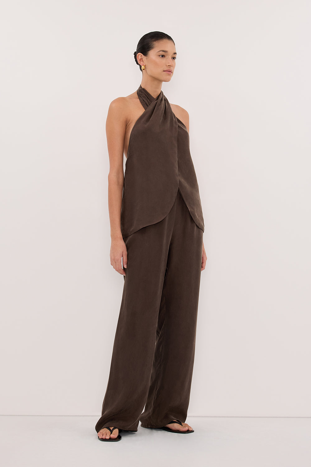 ADDIE BITTER CHOC CUPRO TOP