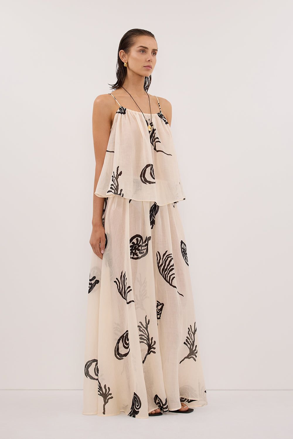 POSITANO SANDSTONE SLEEVELESS RAMIE  TOP