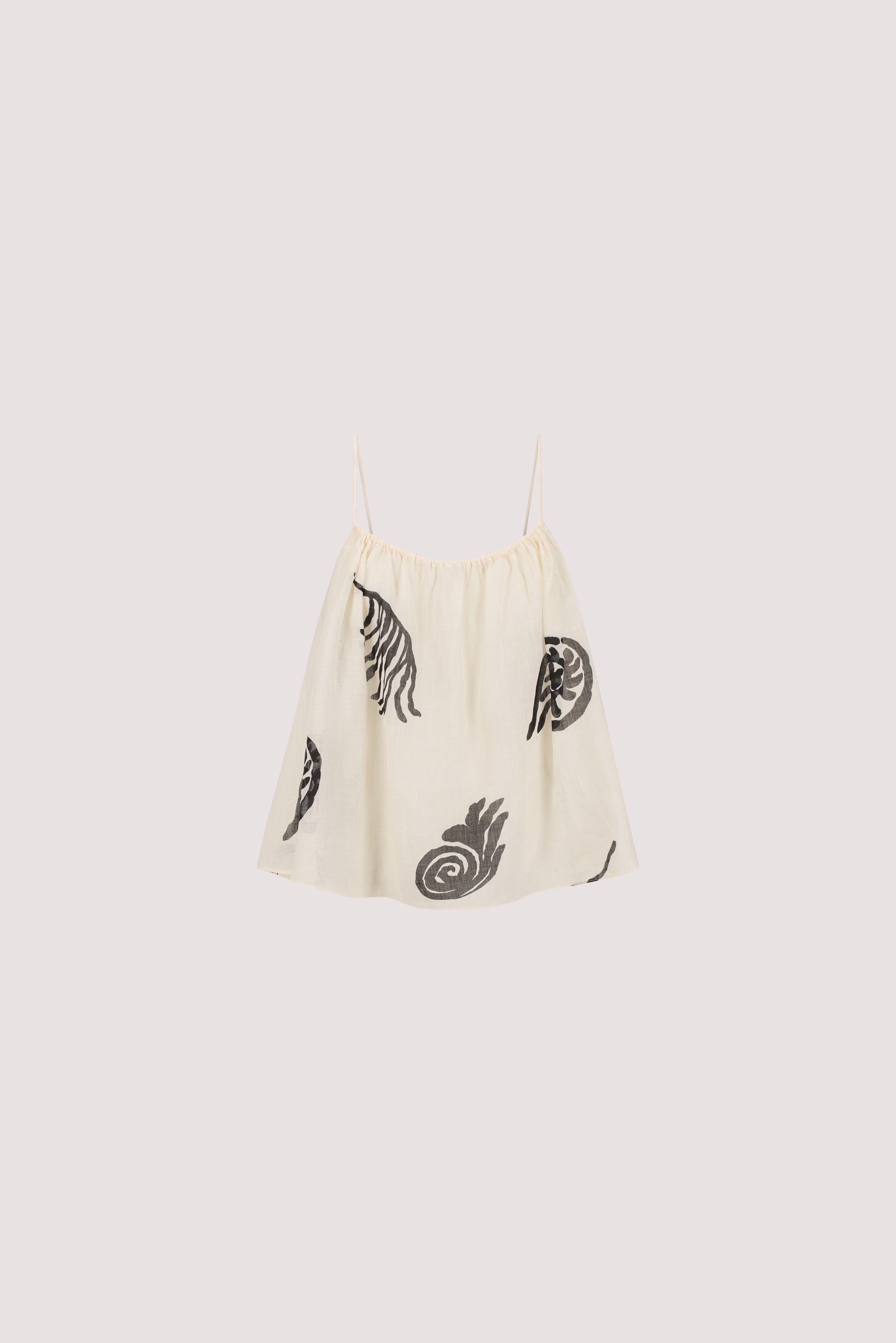 POSITANO SANDSTONE SLEEVELESS RAMIE  TOP