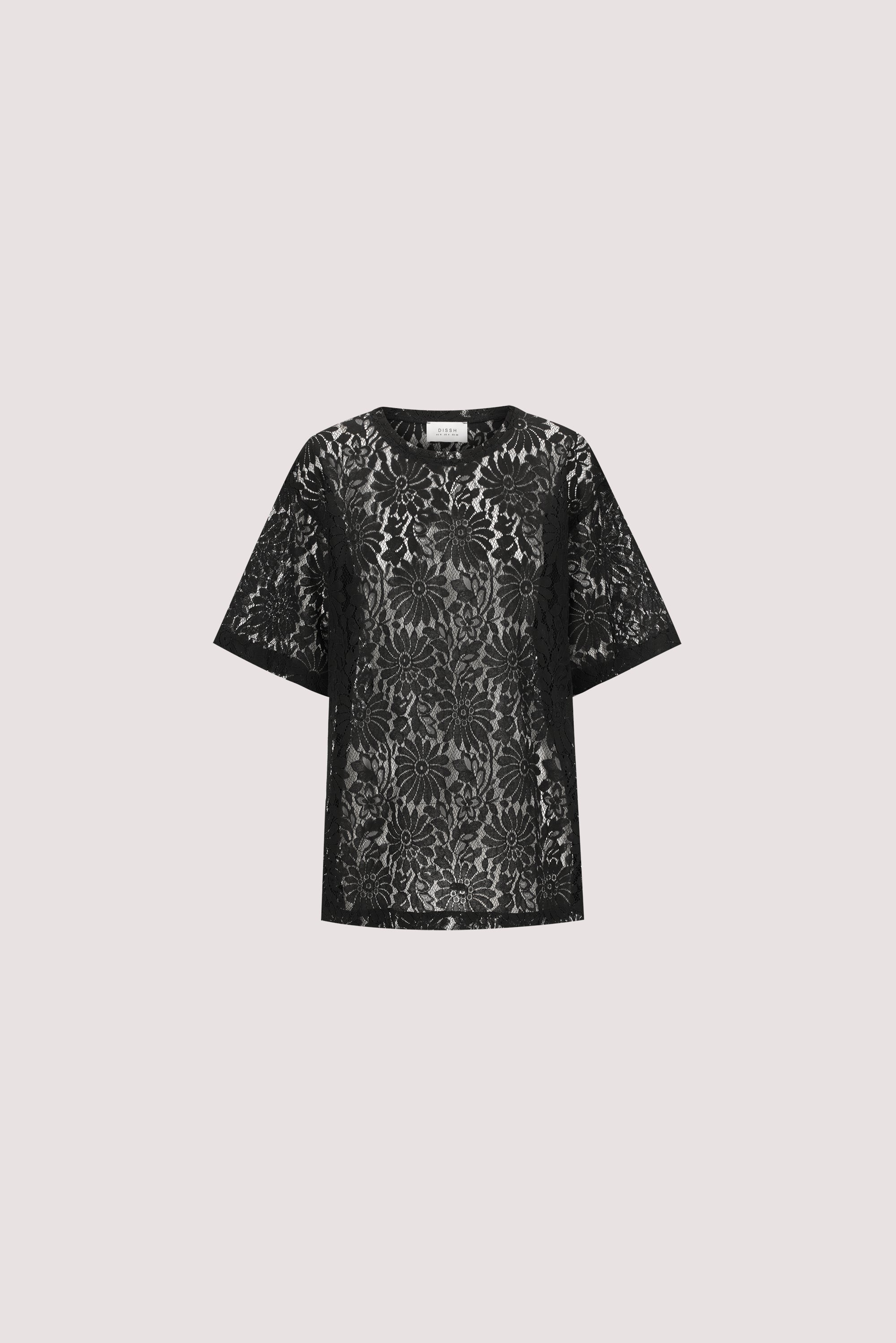 WILMA BLACK LACE TEE