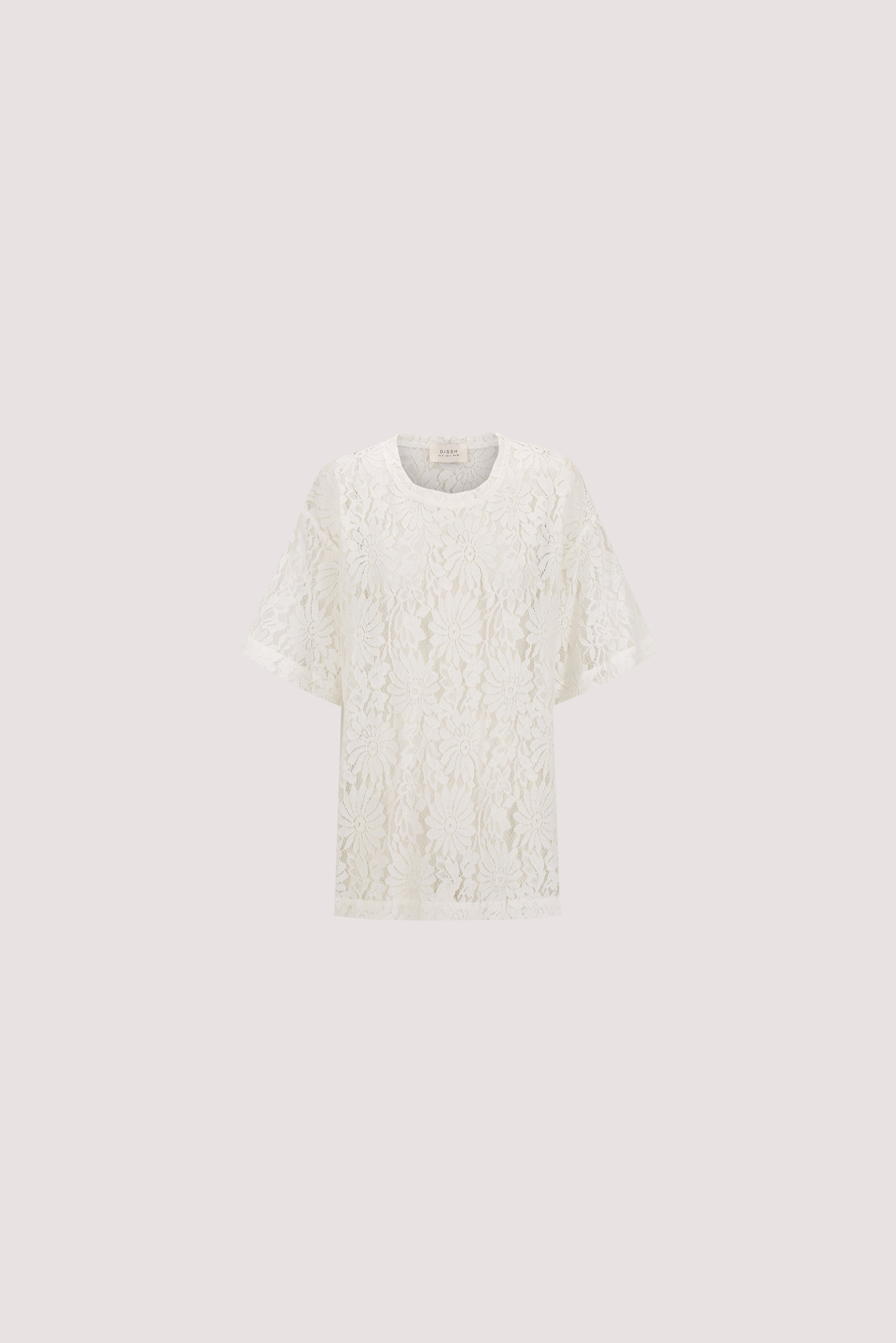 WILMA WHITE LACE TEE