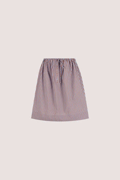 Stas wearing HARRI STRIPE STRAPLESS TOP