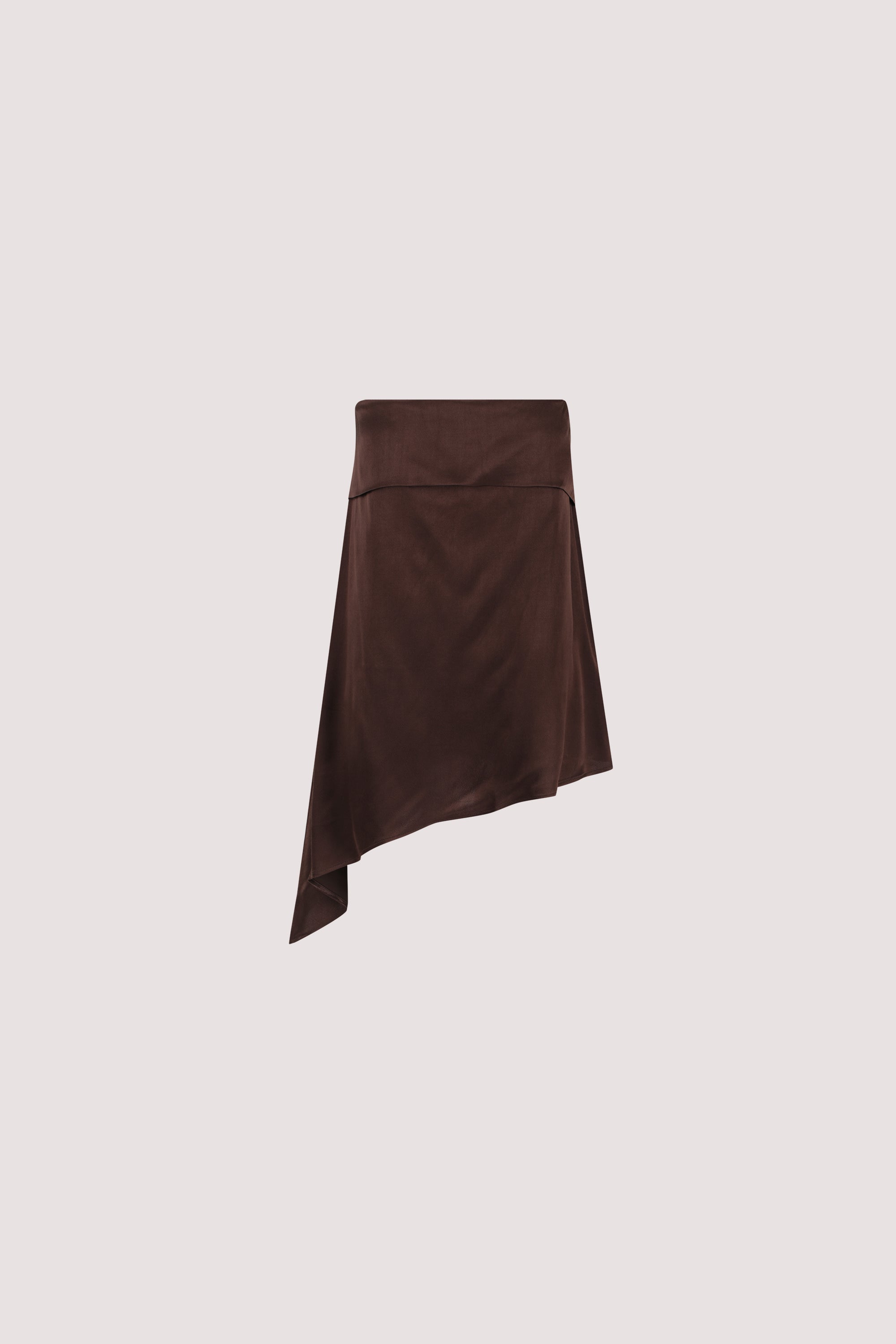 SANDER BITTER CHOC STRAPLESS SATIN TOP