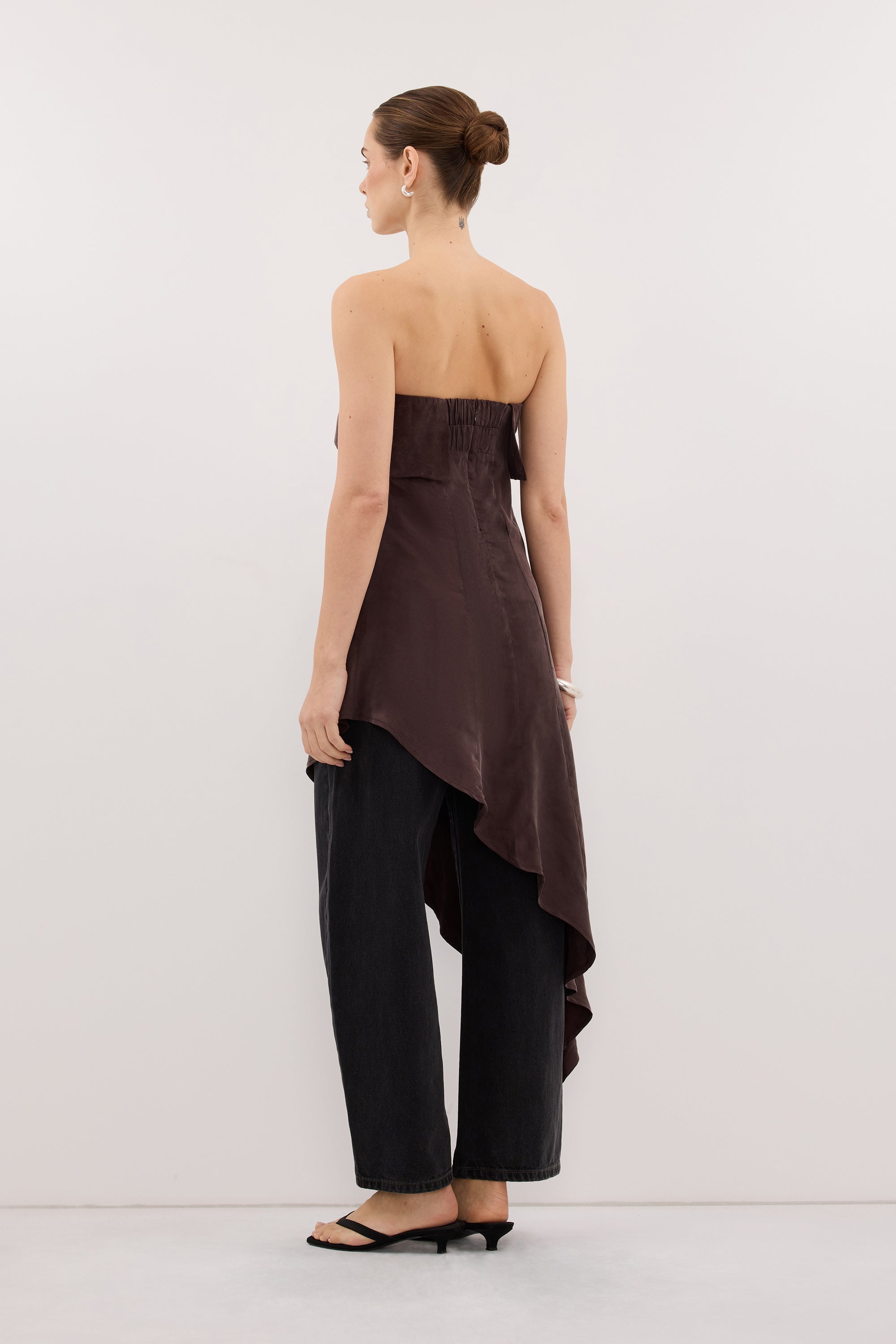 VENUS PLUM CHOC CUPRO ASYM TOP