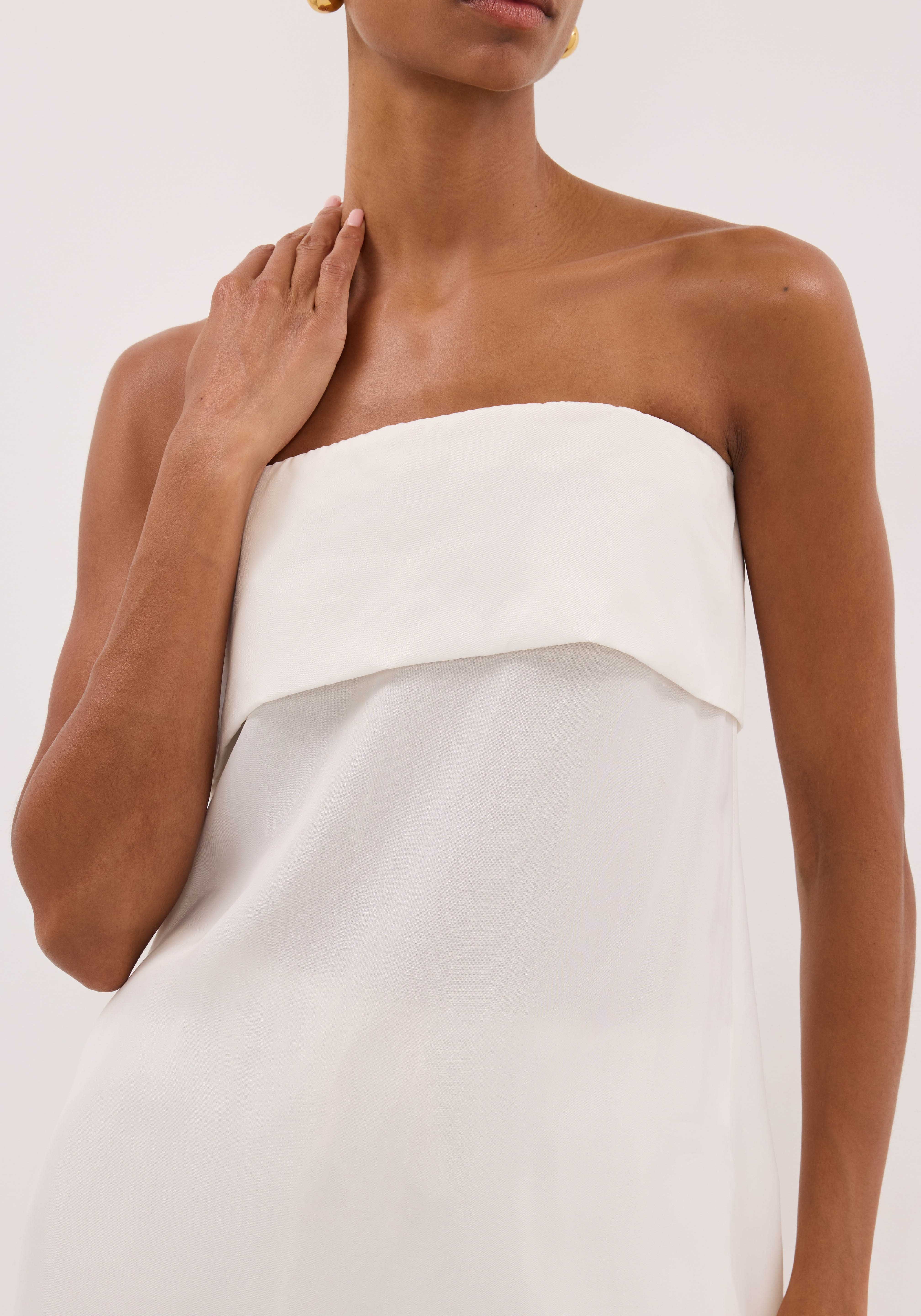 VENUS WHITE CUPRO ASYM TOP