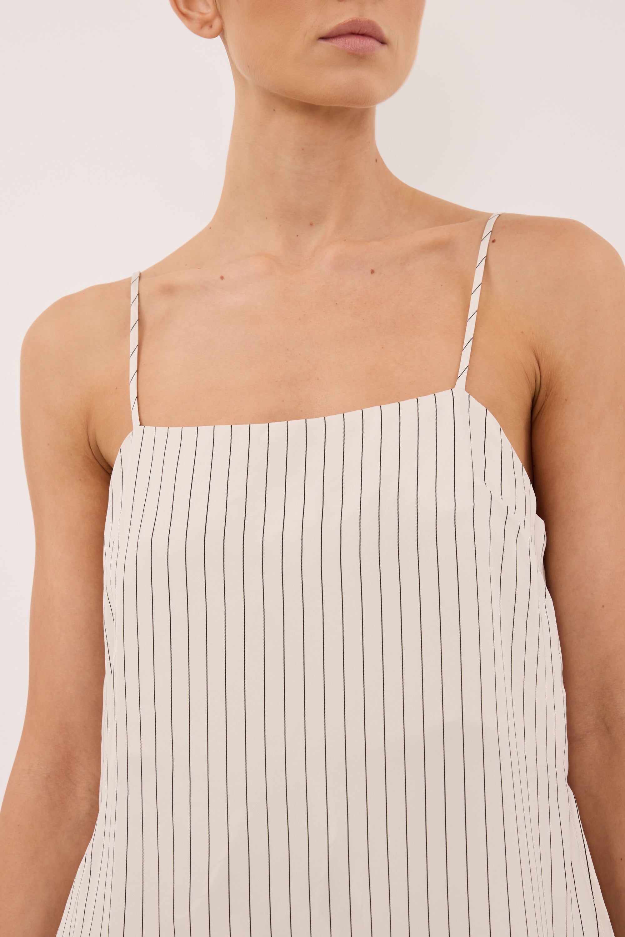 AMARA CREAM STRIPE CUPRO CAMI TOP