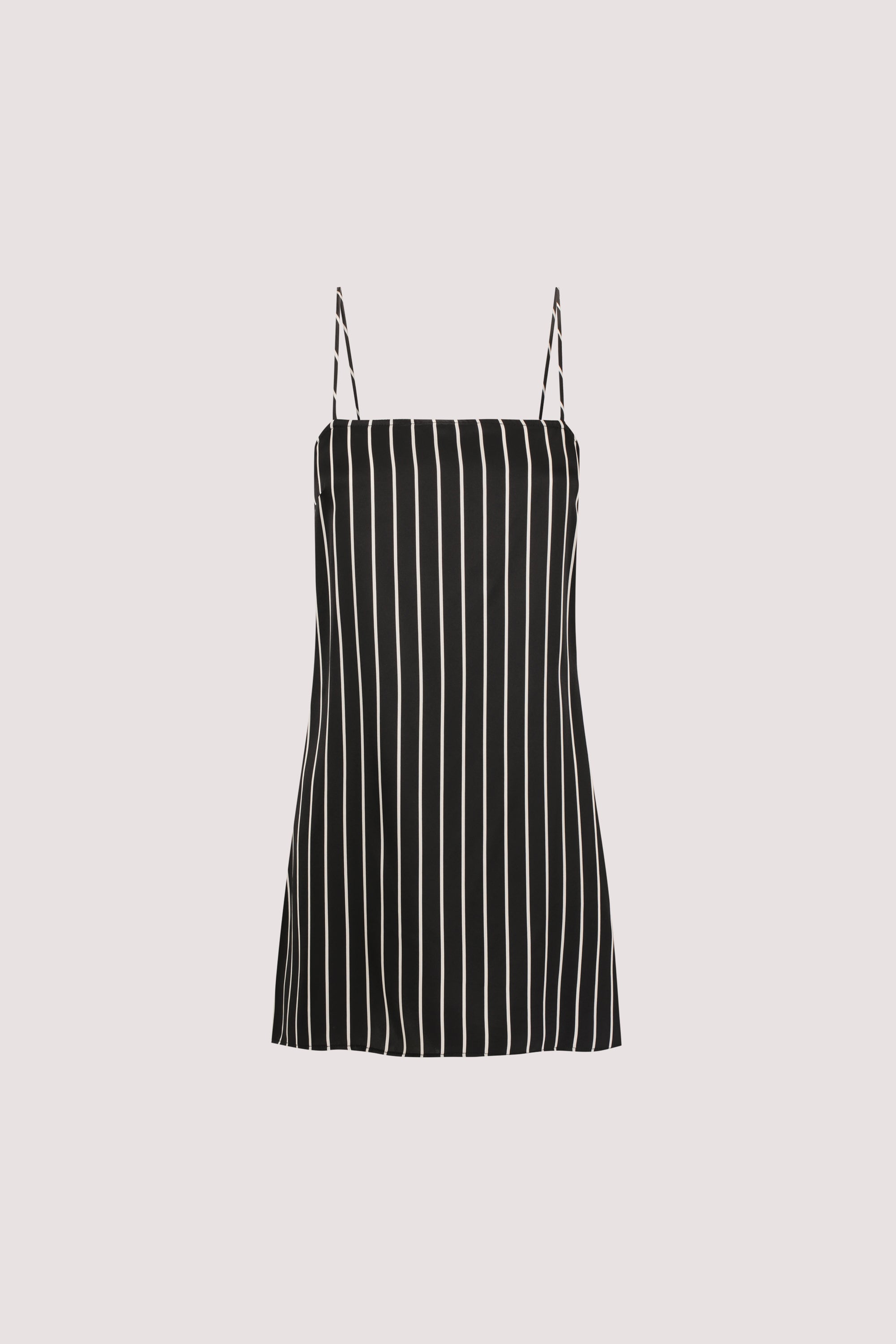 ADRIENNE BLACK STRIPE SILK CAMI
