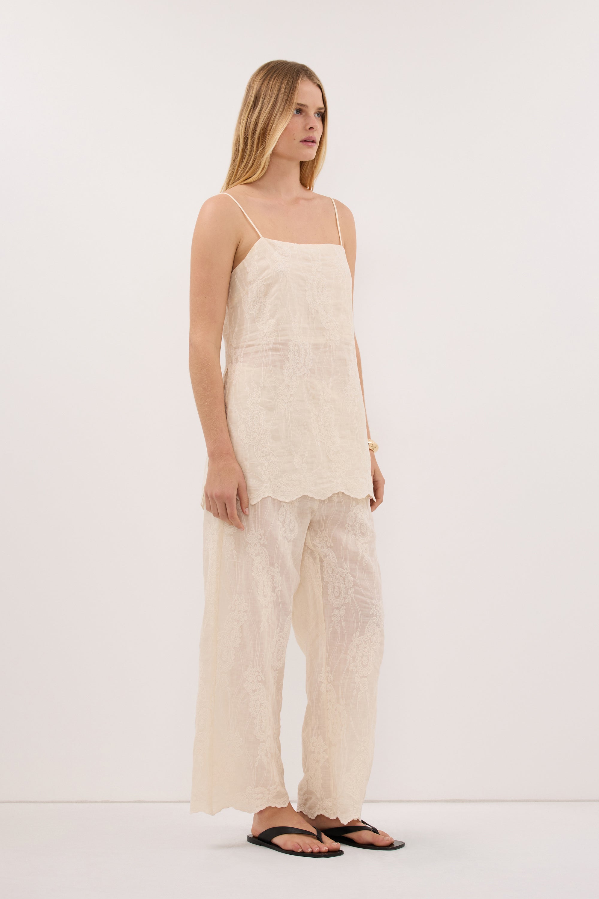 CORDELIA SANDSTONE RAMIE CAMI TOP